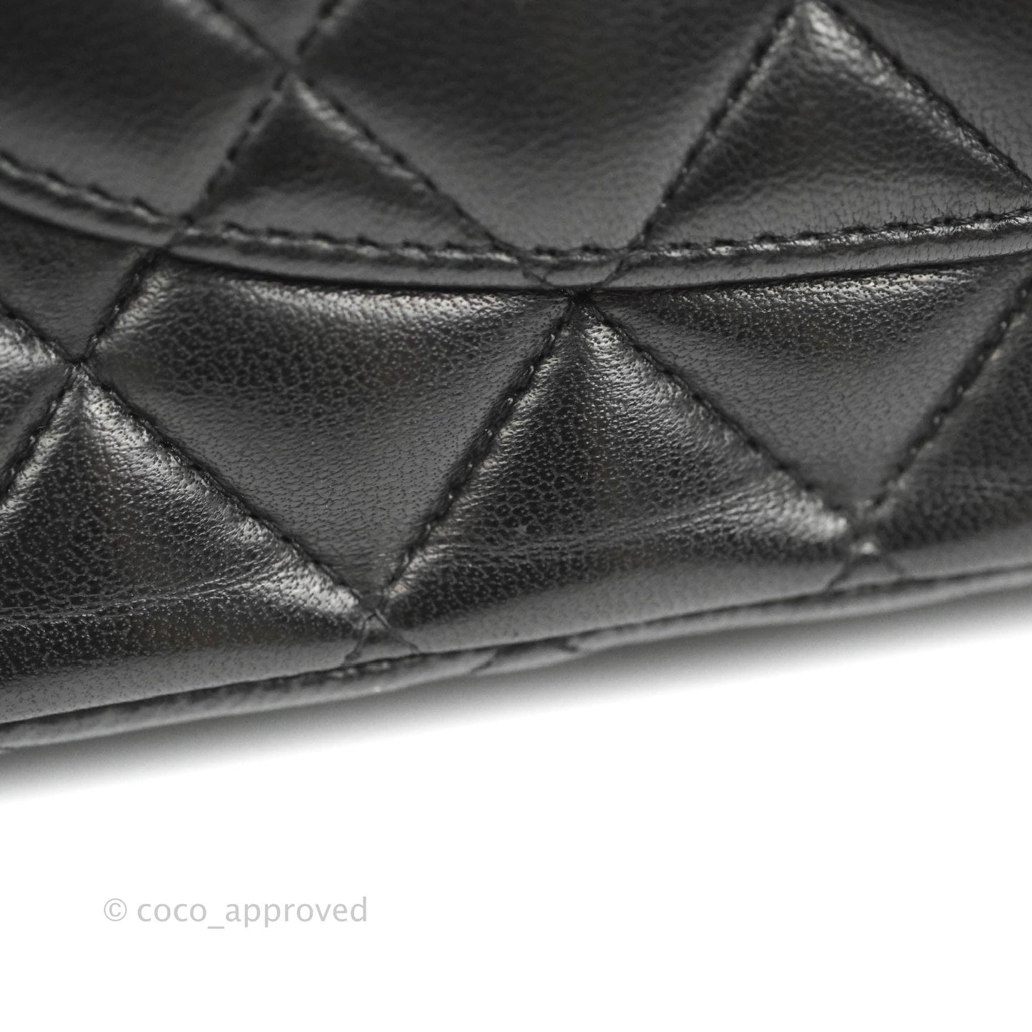 Chanel Classic M/L Medium Flap Quilted Black Lambskin Gold Hardware