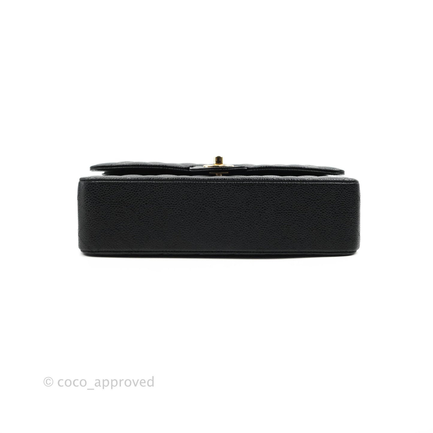 Chanel Classic M/L Medium Double Flap Black Caviar Gold Hardware