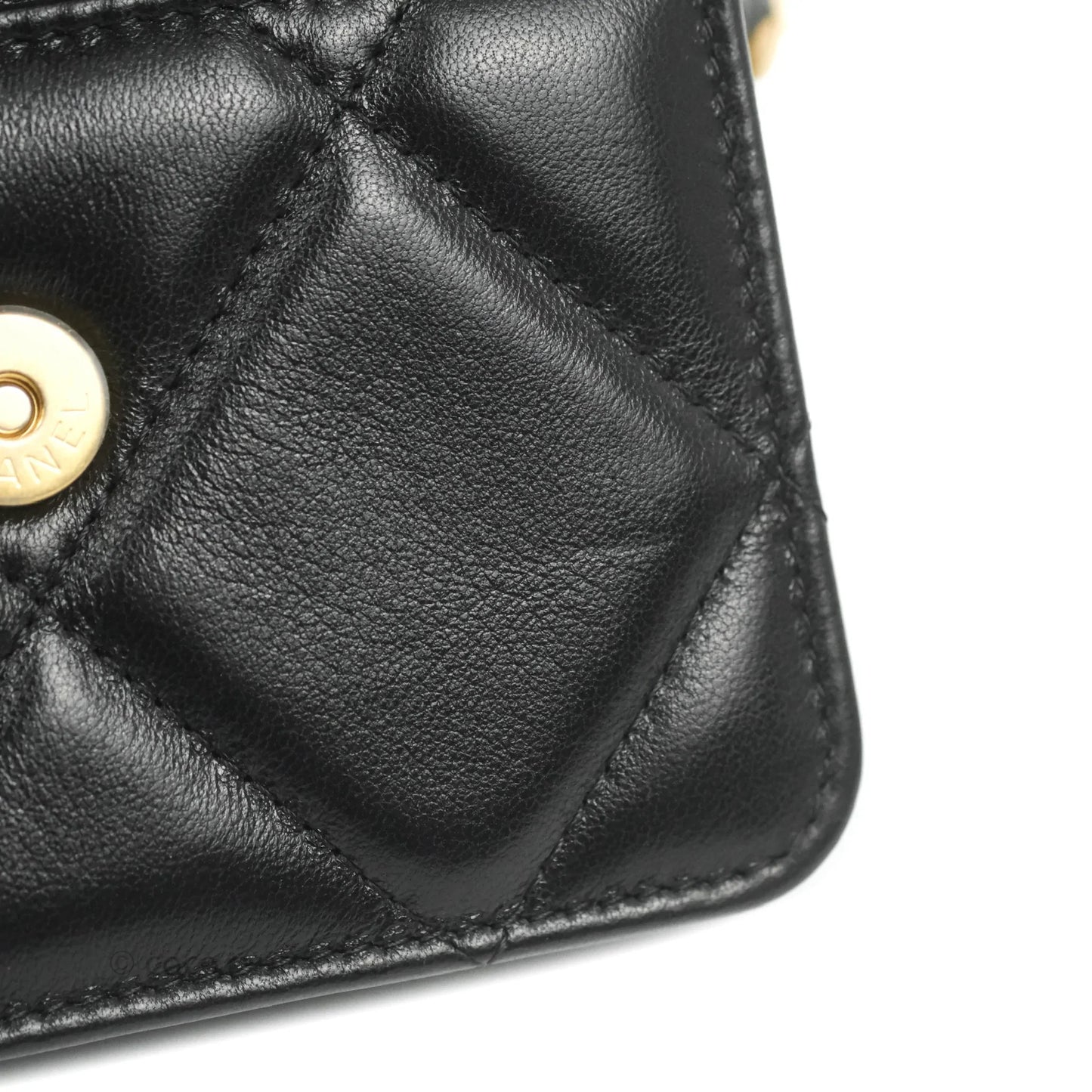 Chanel 19 Card Holder With Chain Black Mixed Hardware