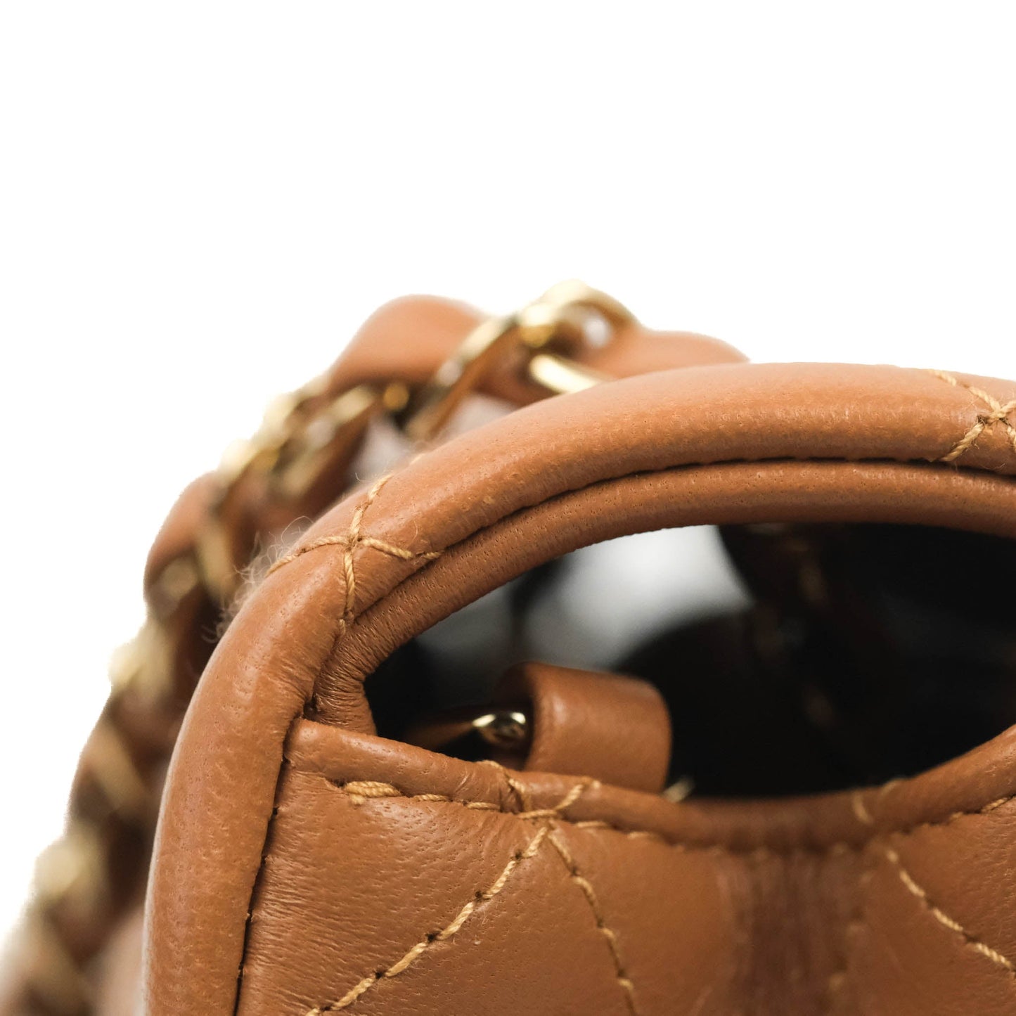 Chanel Quilted Mini Rectangular Flap Caramel Lambskin Gold Hardware 22S