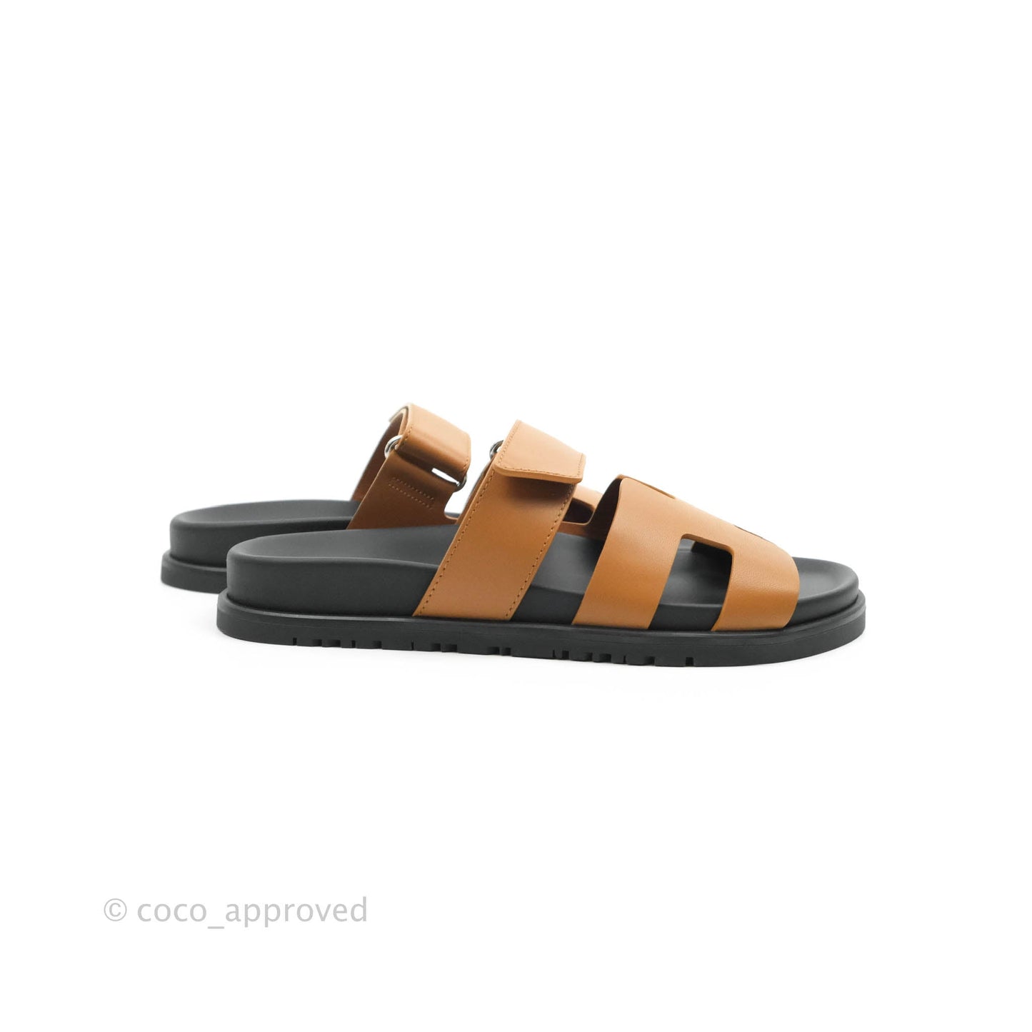 Hermès Chypre Sandals in Gold Size 37