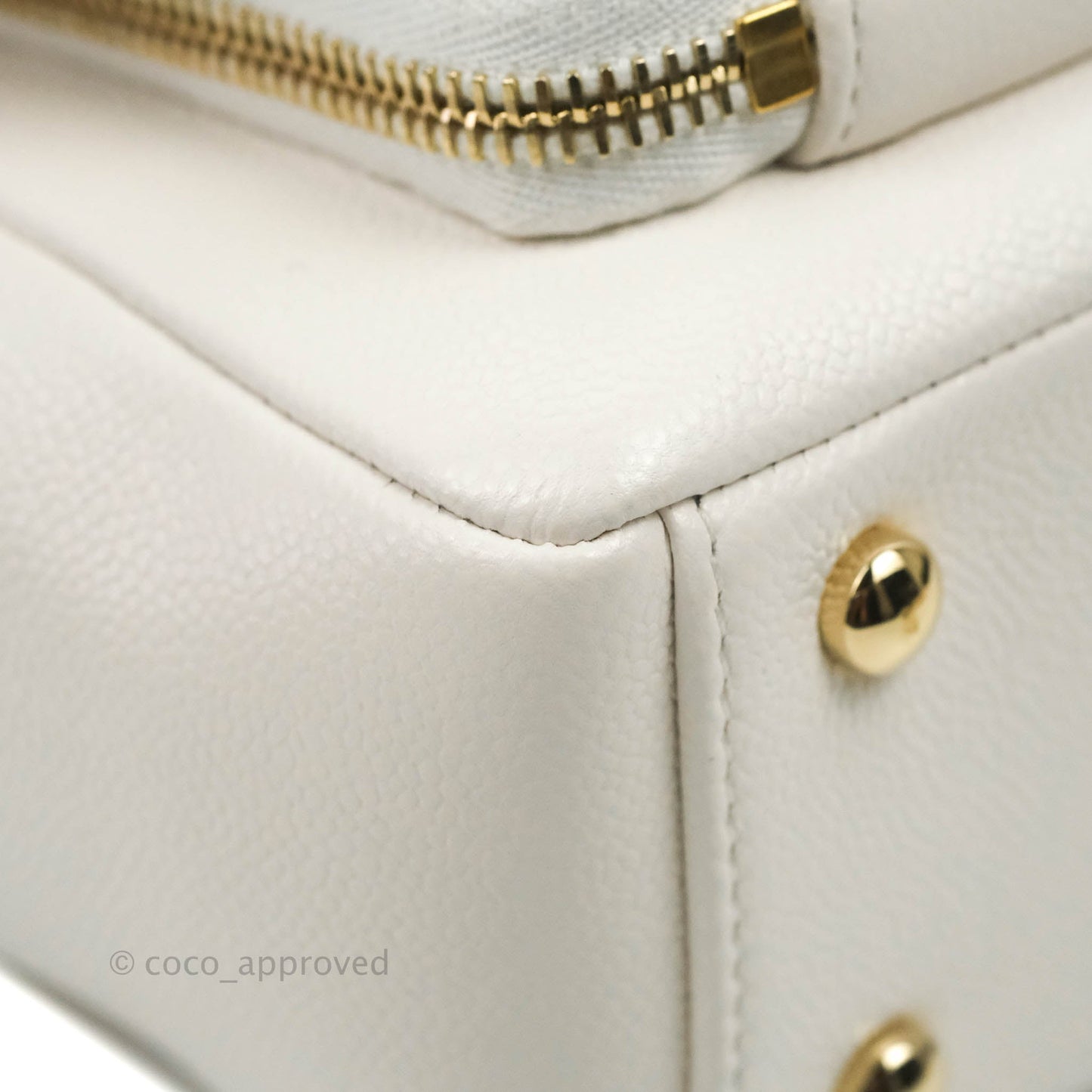 Chanel Quilted Small Business Affinity Flap White Caviar Gold Hardware