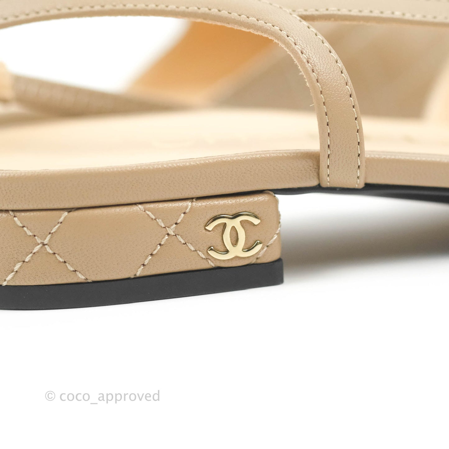 Chanel Patent Calfskin Black & Quilted Beige Lambskin Slingbacks Size 36.5