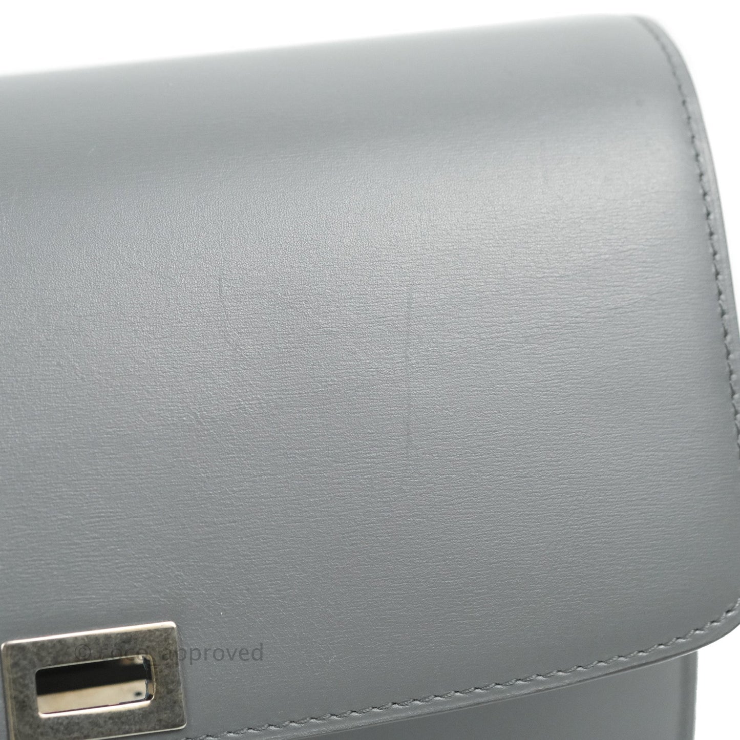 Celine Medium Classic Box Flap Grey Calfskin
