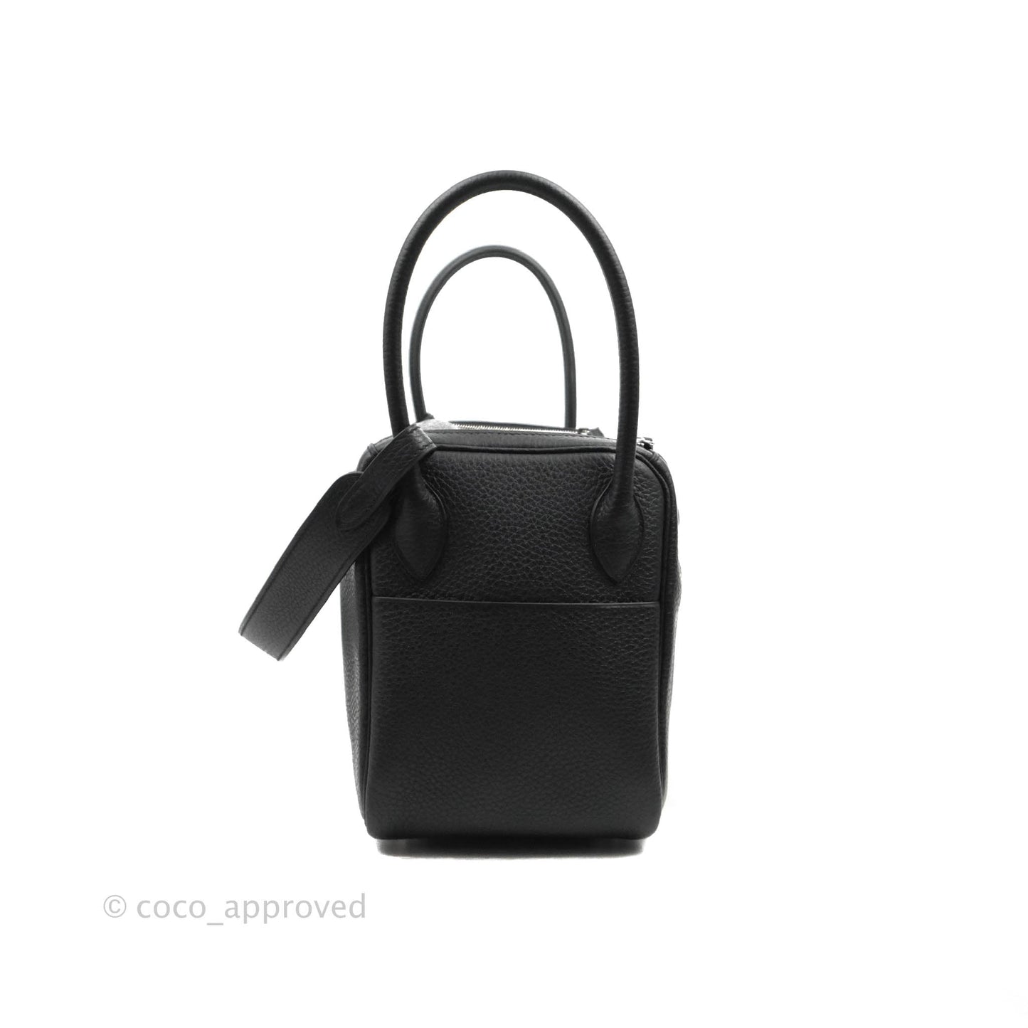 Hermès Lindy 26 Black Clemence Silver Hardware