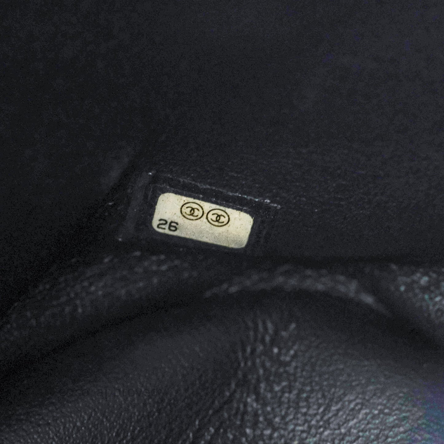 Chanel Quilted CC Filigree Backpack Caviar Iridescent Dark Turquoise Rainbow Hardware