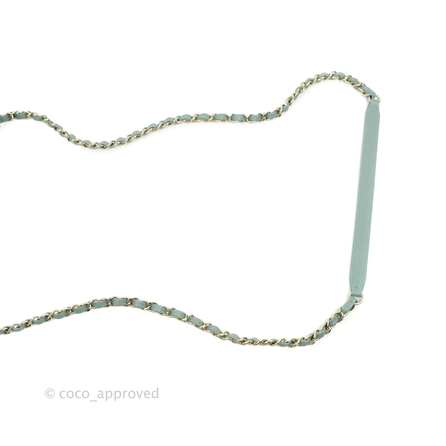Chanel Quilted Like The Wallet Flap Blue-Greyish Caviar Gold Hardware
