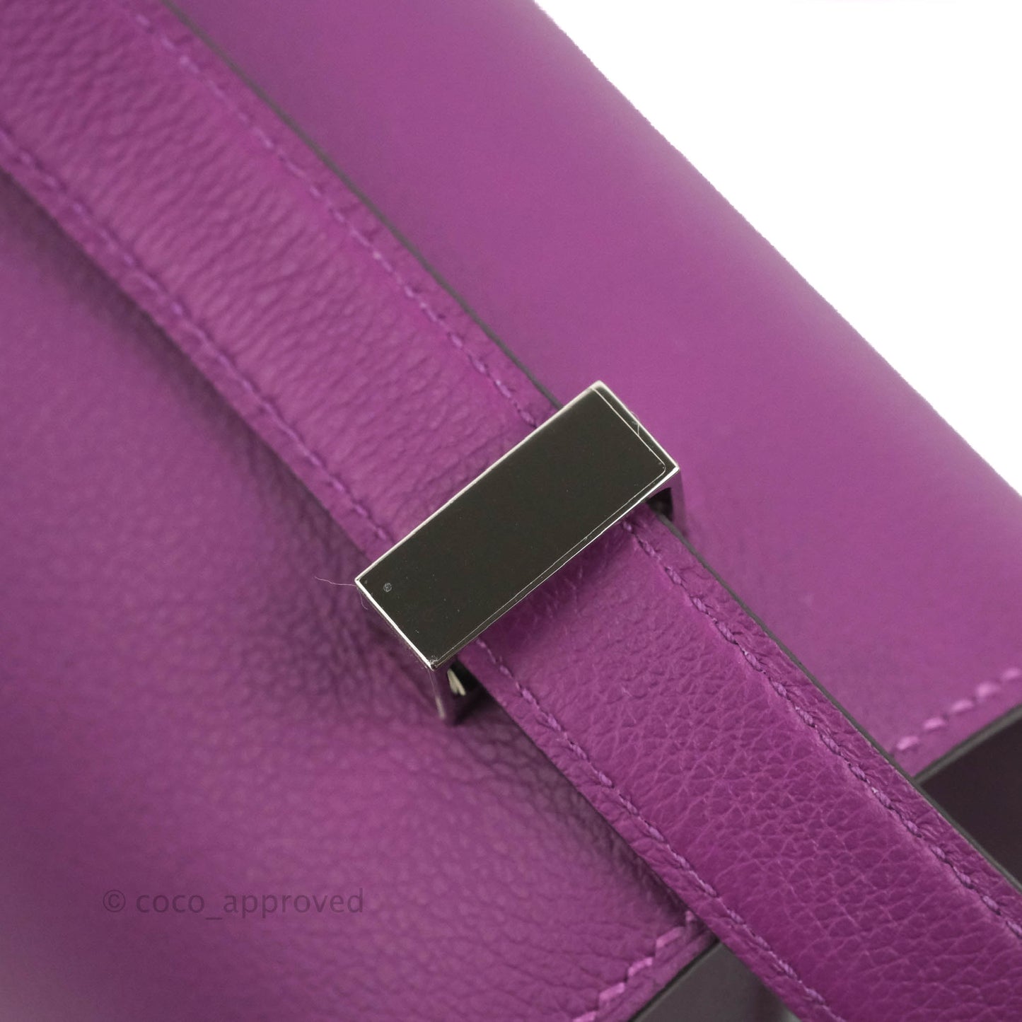 Hermès Constance 24 Anemone Evercolor Palladium Hardware