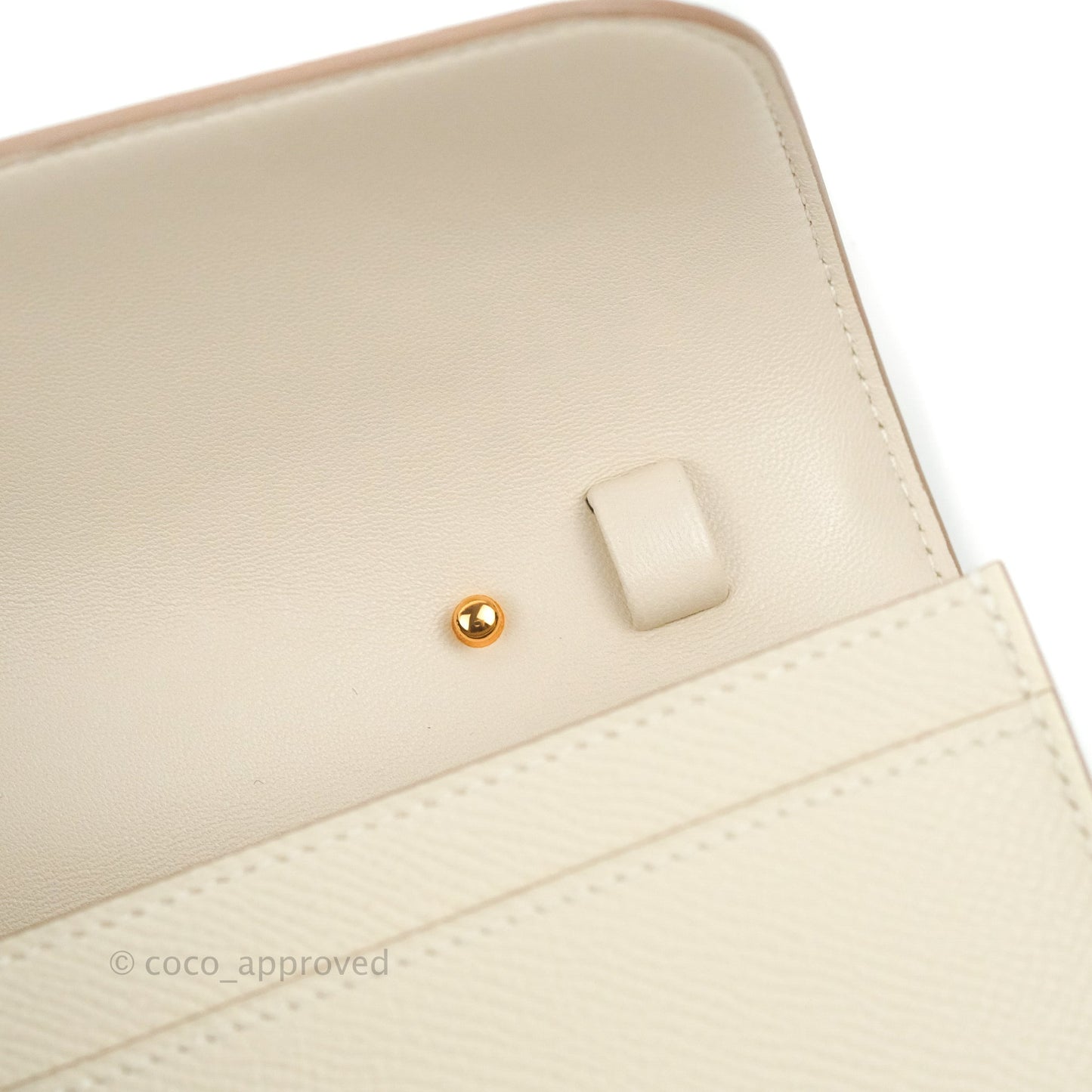 Hermès Constance Long To Go Wallet Craie Epsom Rose Gold Hardware