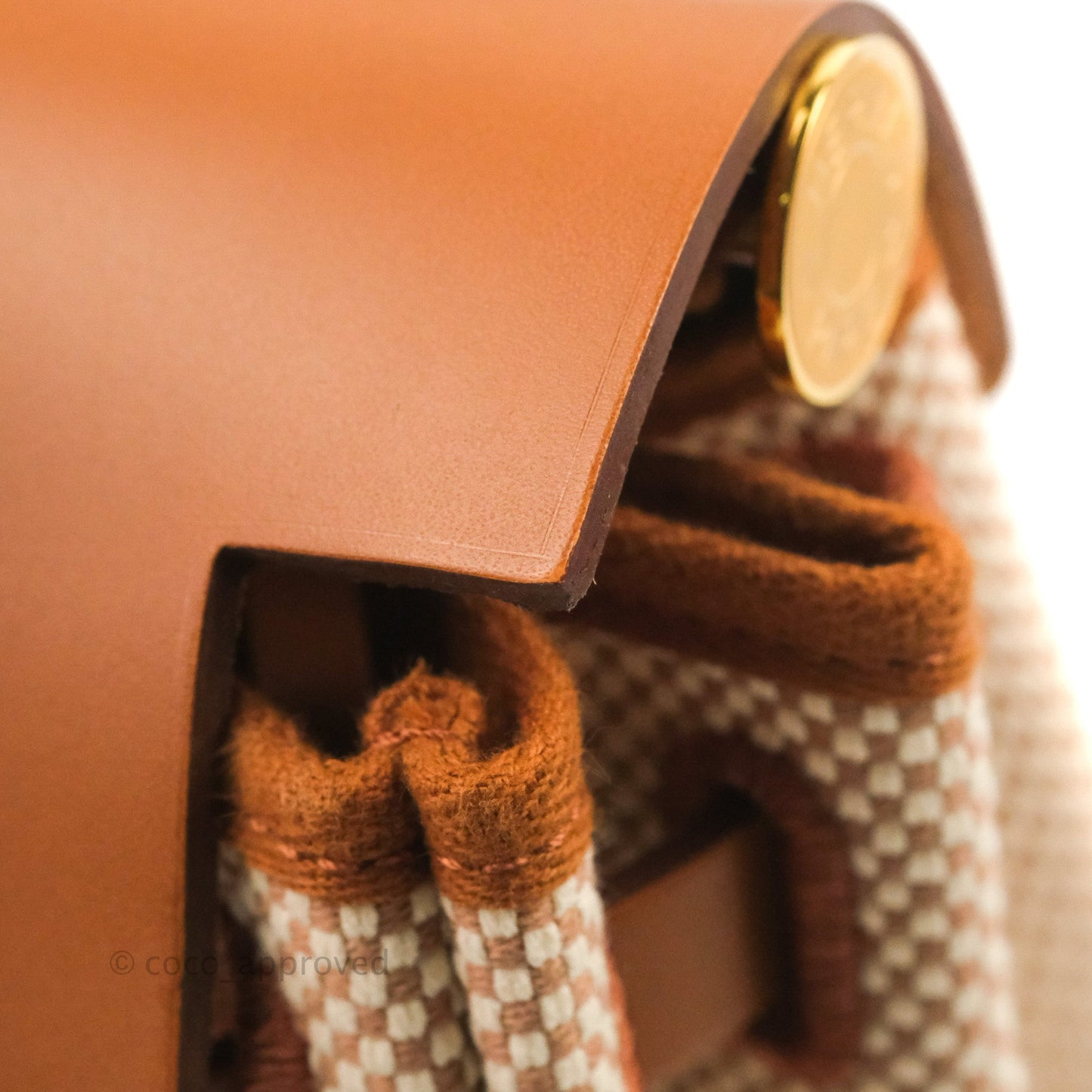 Hermès Herbag Zip 31 Retourne Criss Viking Ecru-Beige/Fauve Canvas Gold Hardware