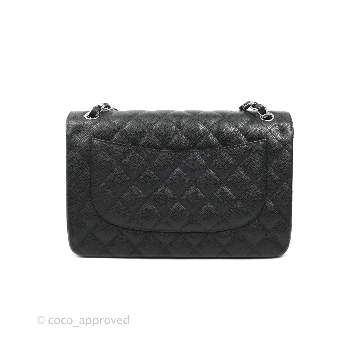 Chanel Jumbo Double Flap Black Caviar Silver Hardware⁣⁣