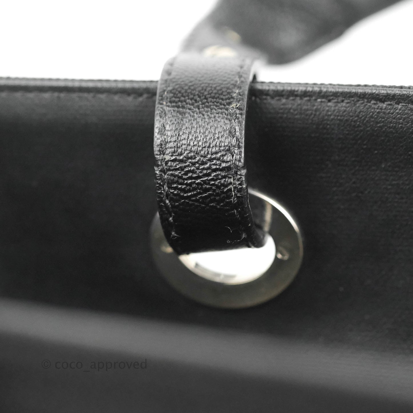 Chanel Quilted Large Paris Biarritz Tote Black Coated Canvas
