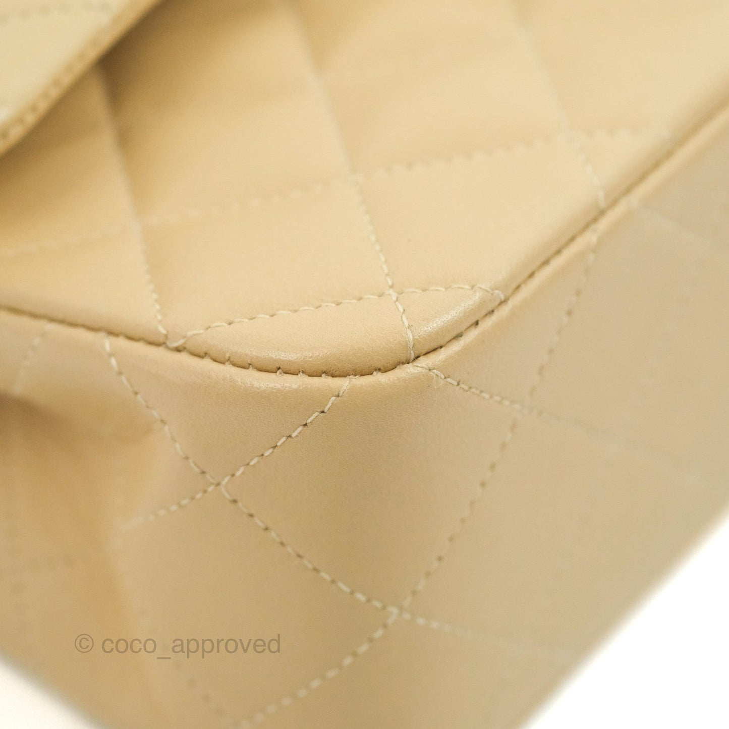 Chanel Classic Vintage Small Flap Beige Lambskin 24K Gold Hardware