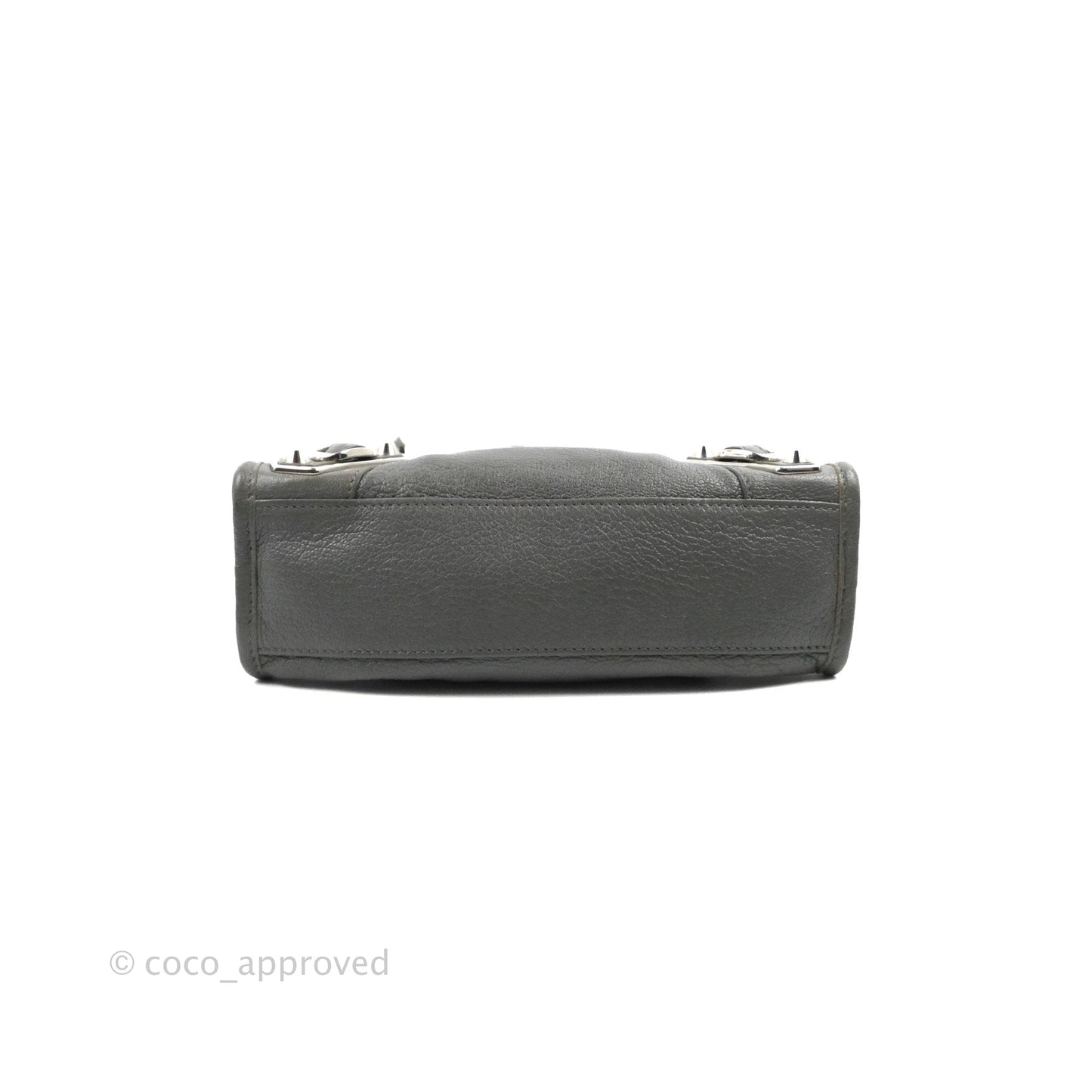 Balenciaga Classic Mini City Bag Grey Aged Calfskin Silver Hardware