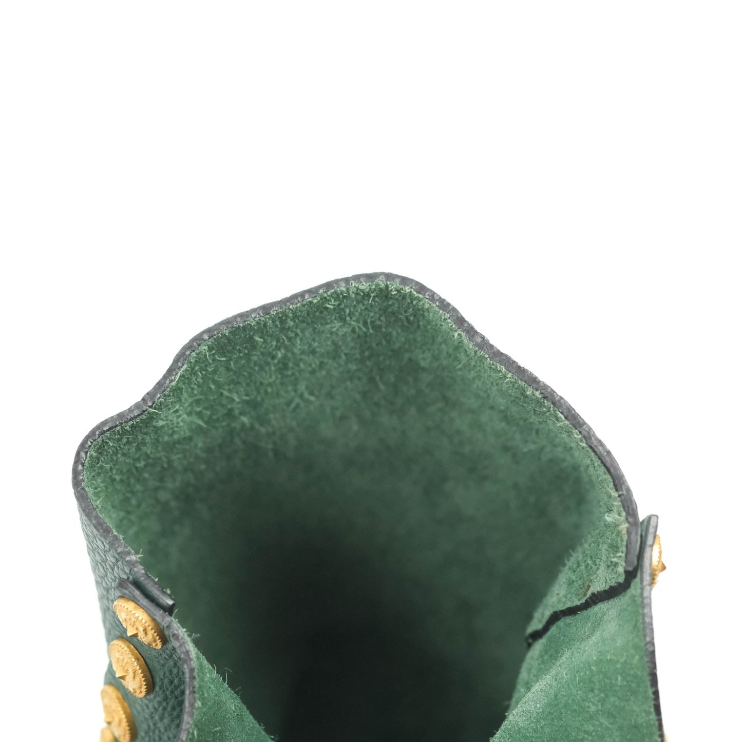 Valentino Large Gryphon Stud Tote Green Grained leather