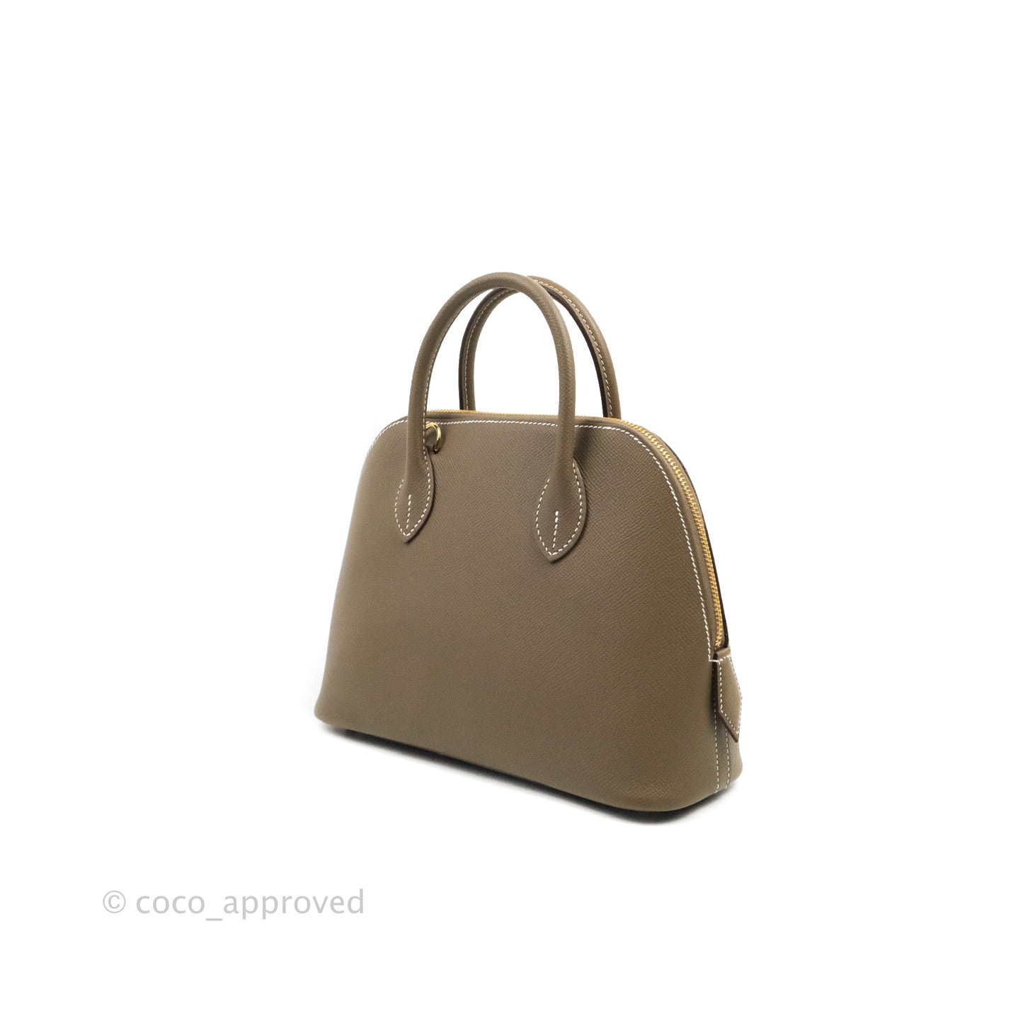 Hermès Bolide 1923 25 Etoupe Epsom Gold Hardware