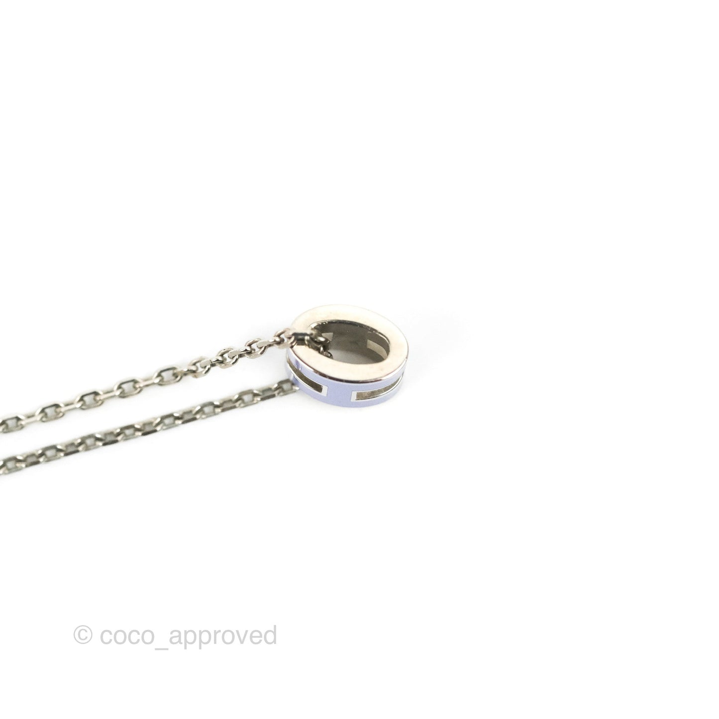 Hermès Mini Pop H Pendant Necklace Lilas Palladium Hardware