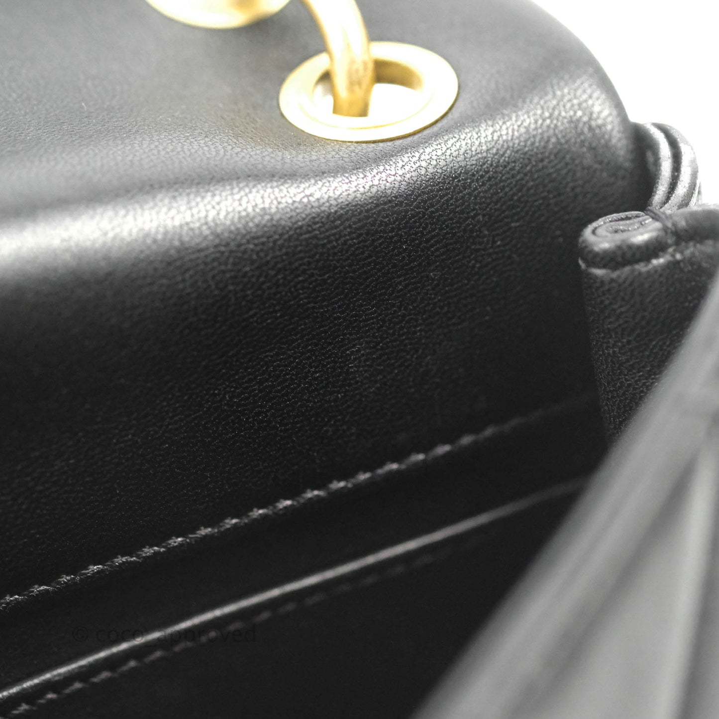Chanel Entwined Chain Bag Black Lambskin Aged Gold Hardware