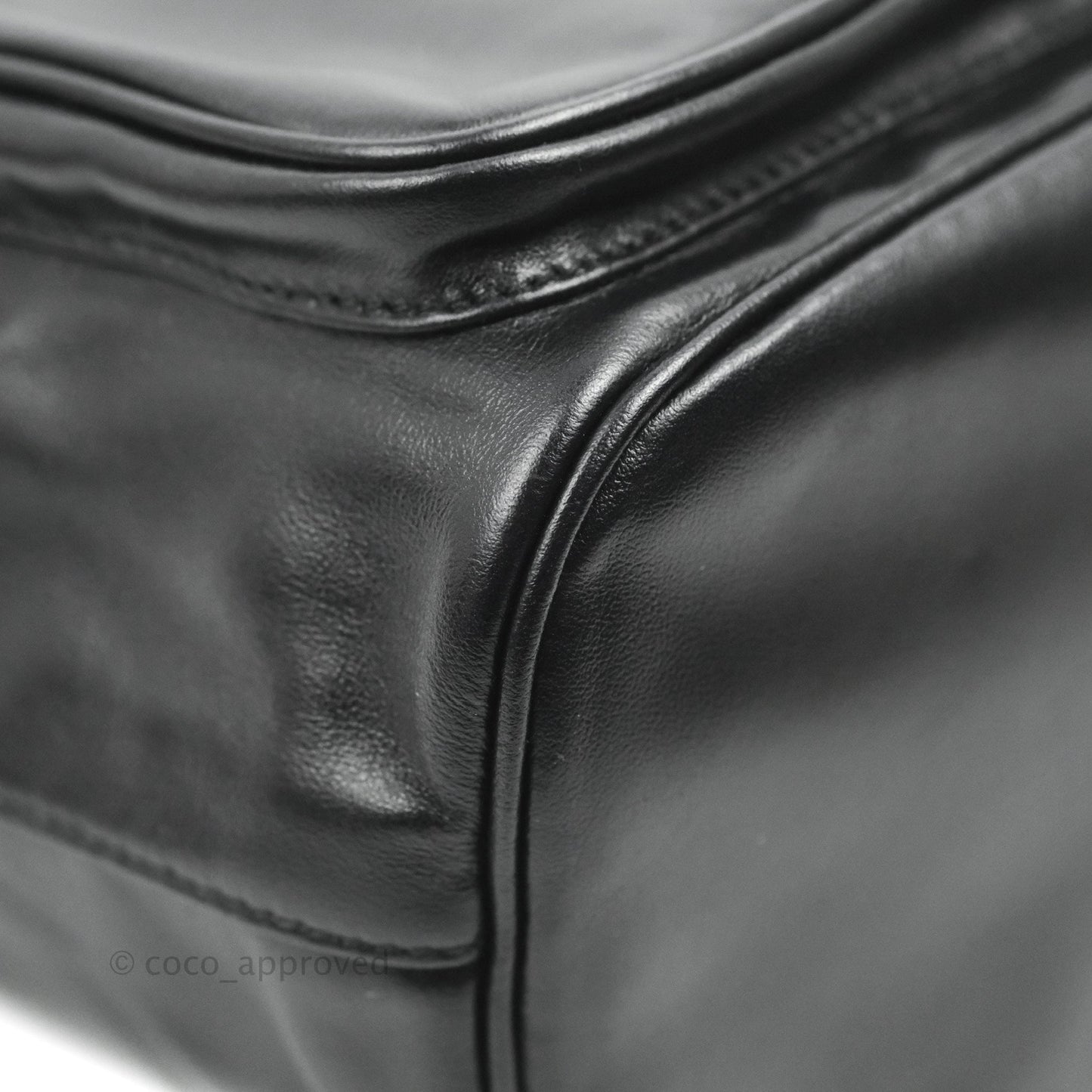 Prada Duet Bucket Bag Black Leather