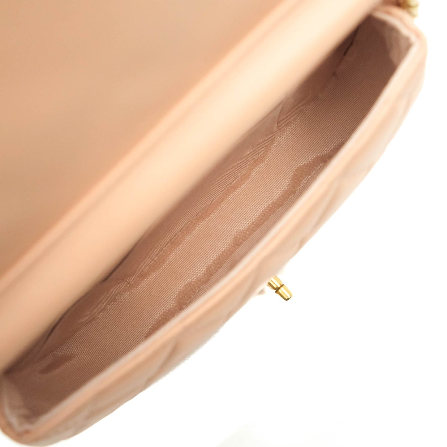 Chanel Clutch with Chain Beige Pink Calfskin Aged Gold Hardware