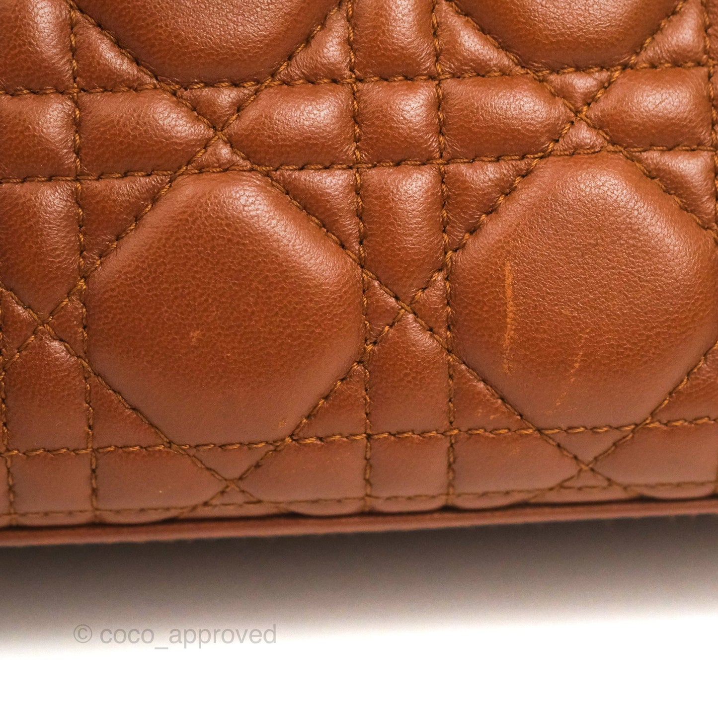 Christian Dior My ABCDior Lady Dior Brown Lambskin Gold Hardware