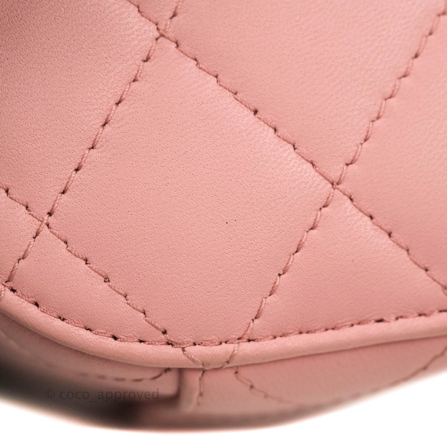 Chanel Quilted Small Resin Elegant Chain Vanity Case Lambskin Pink Gold Hardware