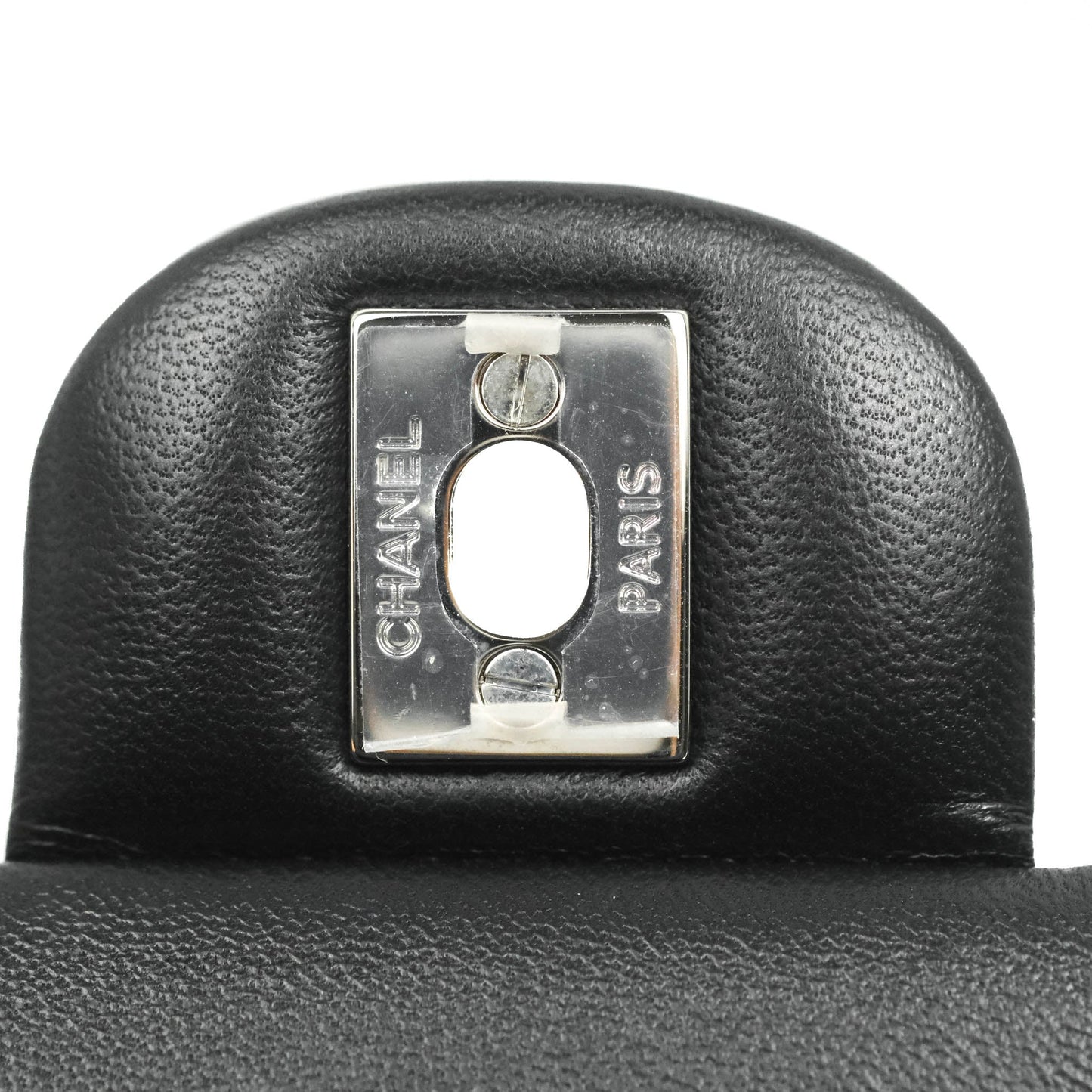 Chanel Small S/M Classic Flap Black Lambskin Silver Hardware