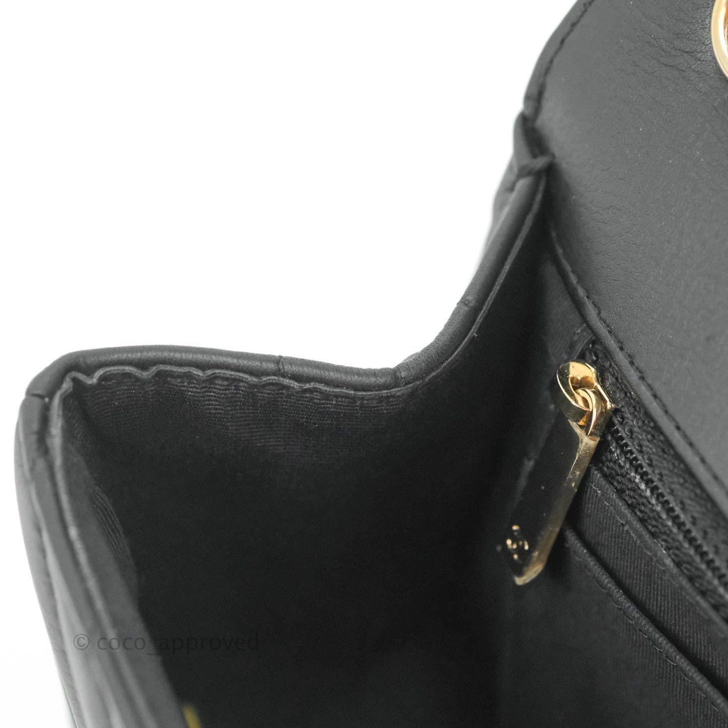Chanel Small Statement Chevron Flap Bag Black Gold Hardware