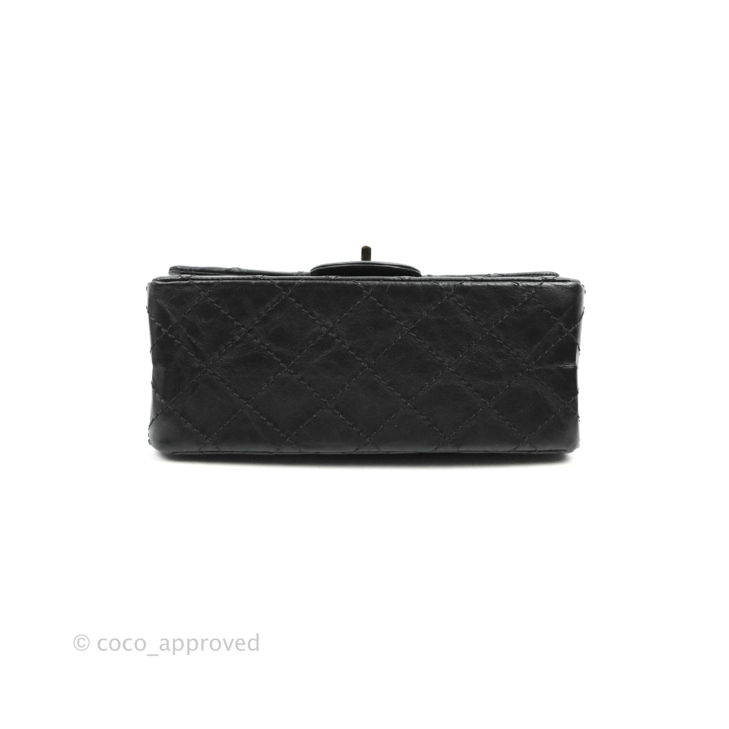 Chanel Mini Reissue 224 Black Aged Calfskin Gold Hardware