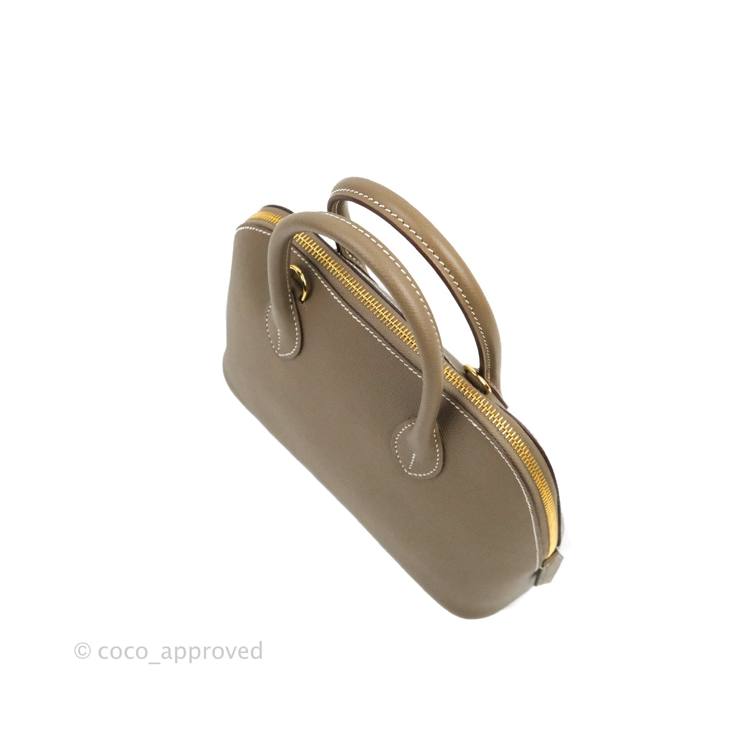 Hermès Bolide 1923 25 Etoupe Epsom Gold Hardware