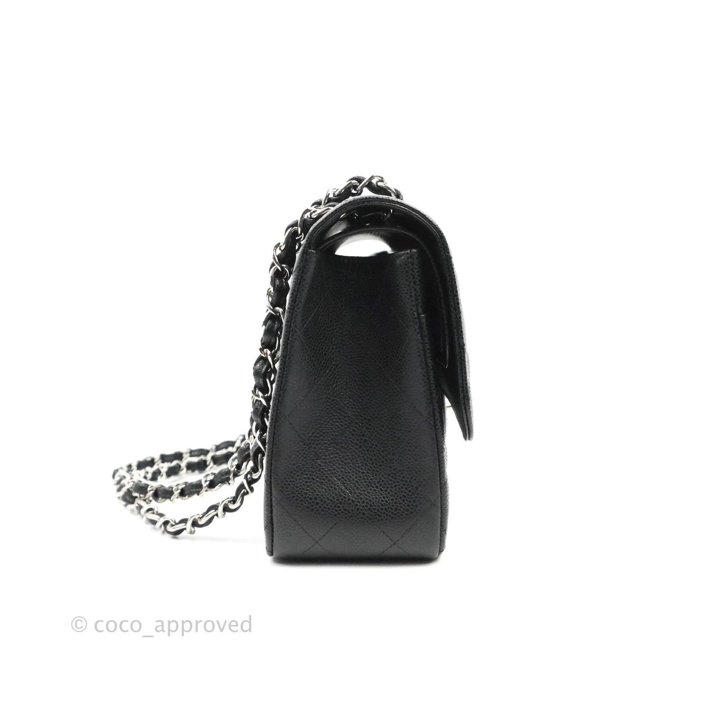 Chanel Jumbo Double Flap Black Caviar Silver Hardware⁣⁣