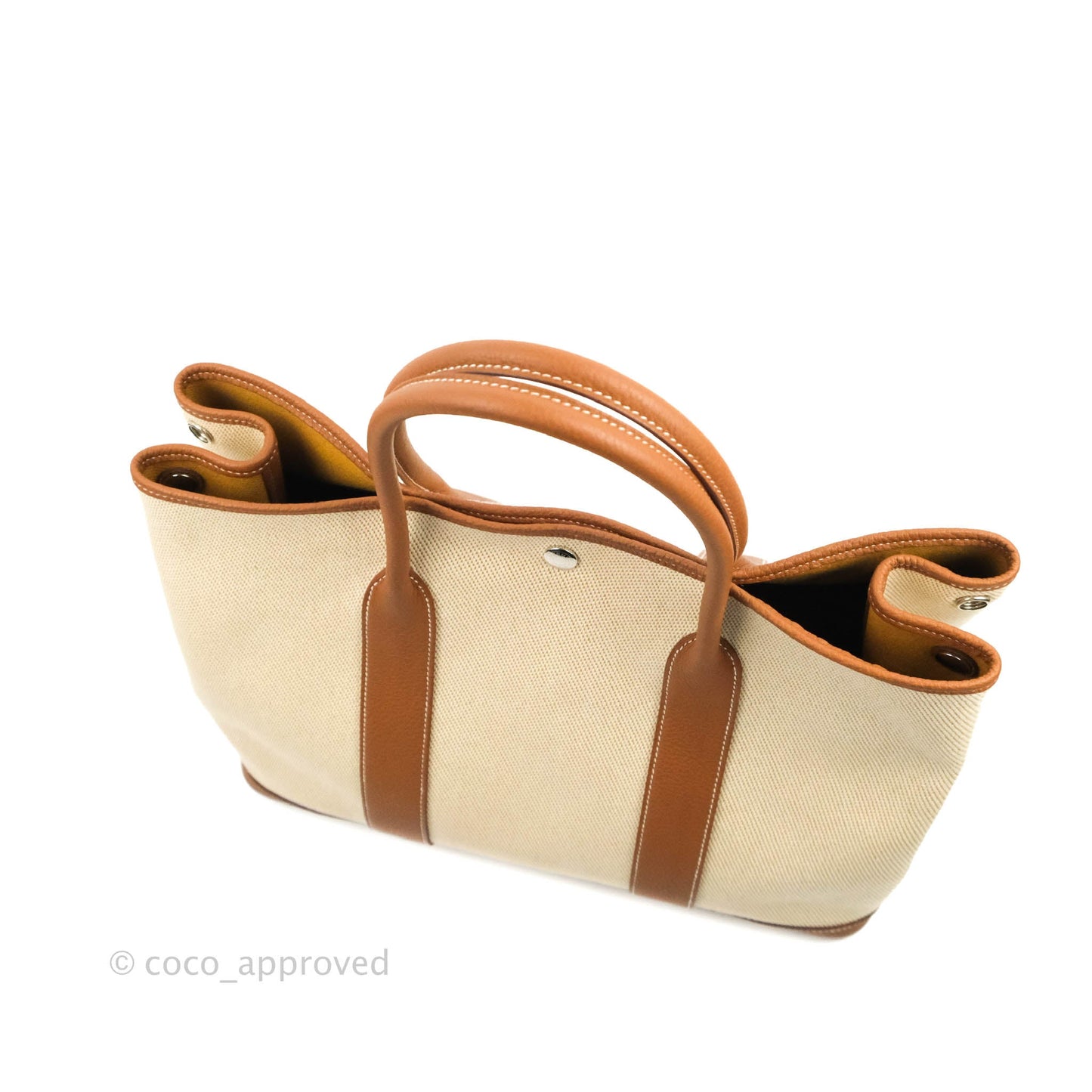 Hermès Garden Party 36 Ecru/Desert/Gold Canvas
