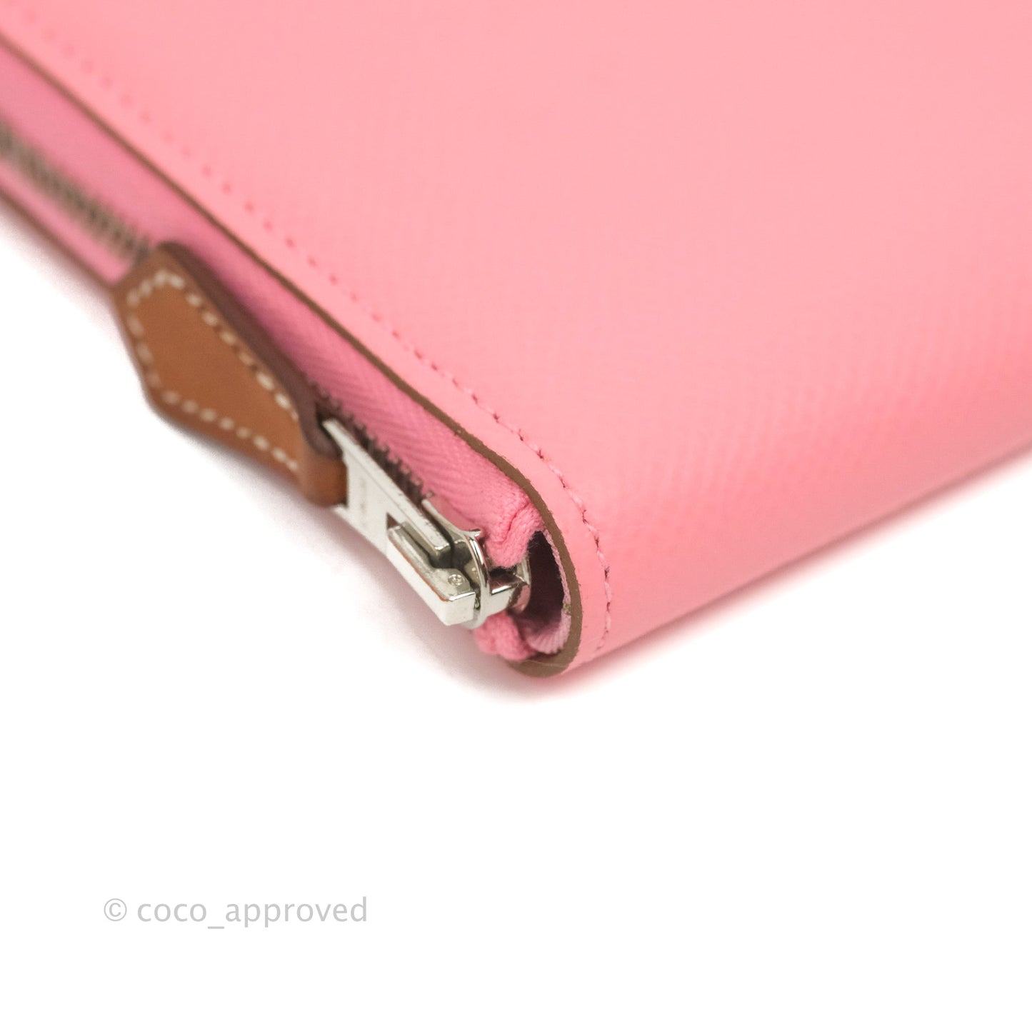 Hermès Silk In Compact Wallet Rose Lipstick Epsom