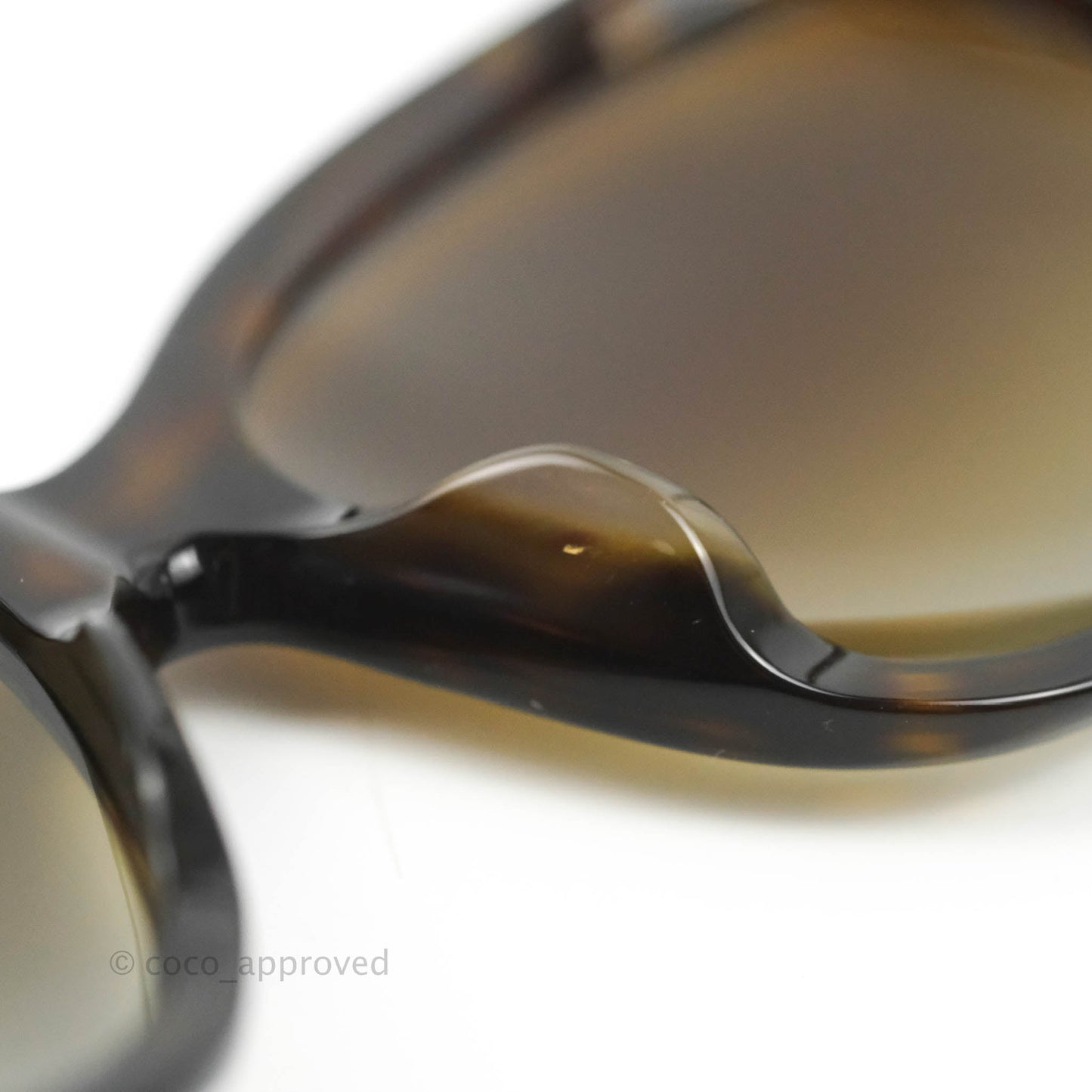 Chanel Tortoise Shell Oversized Frame Pearl CC Sunglasses