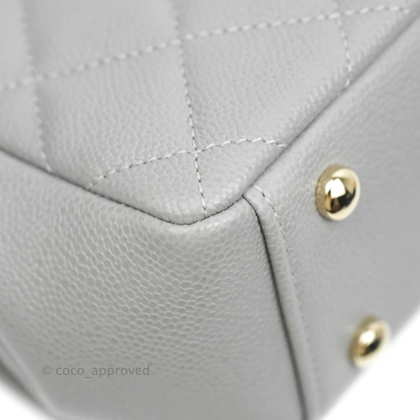 Chanel Quilted Small Business Affinity Flap Grey Caviar Gold Hardware