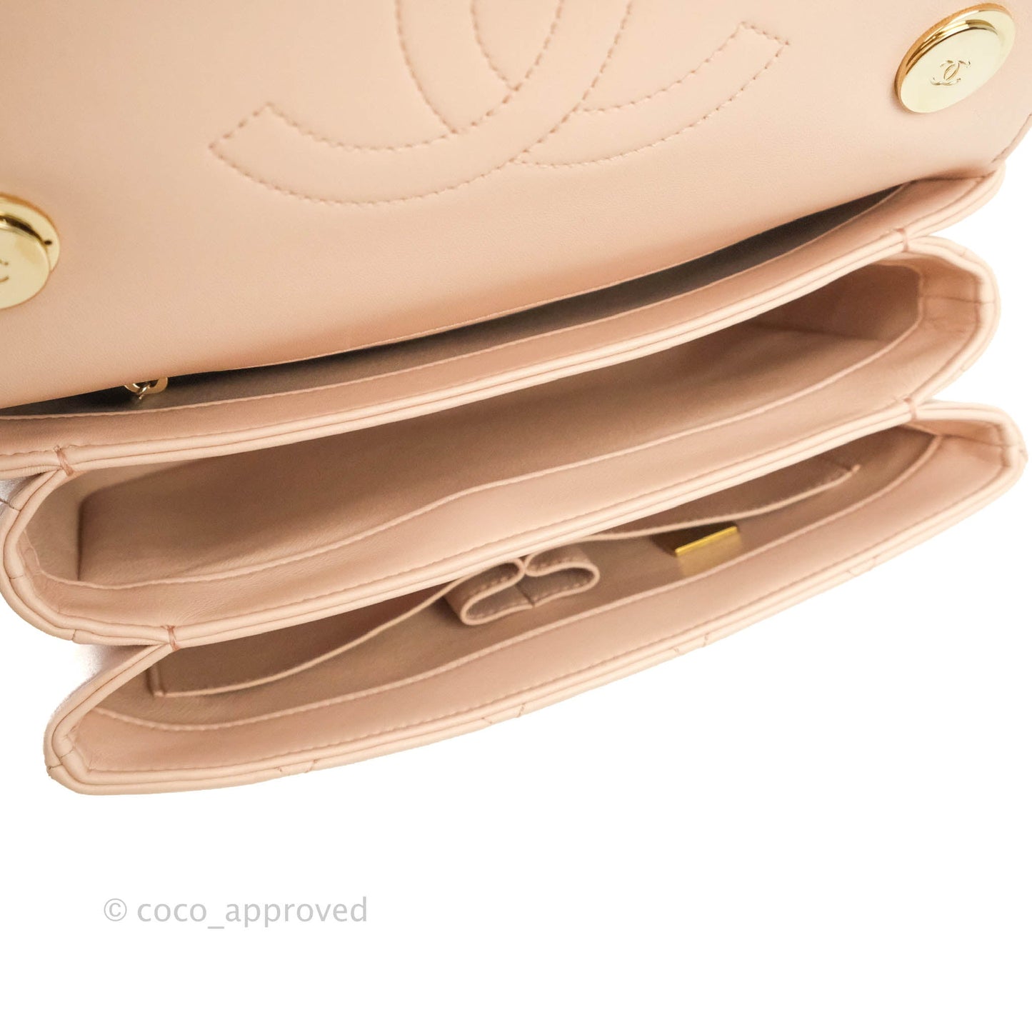 Chanel Trendy CC Small Light Beige Pink Lambskin Gold Hardware