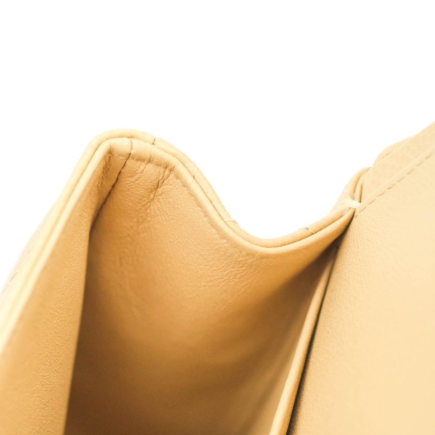 Chanel Small Classic Quilted Flap Beige Caviar Gold Hardware