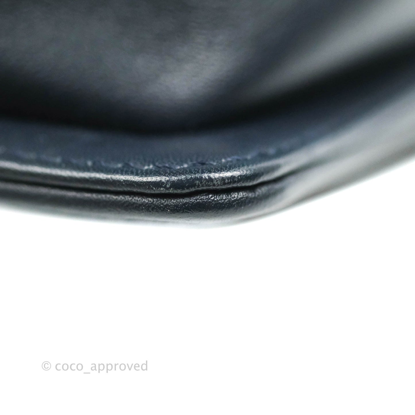 Chanel Small Quilted Boy Navy Calfskin Gun Metal
