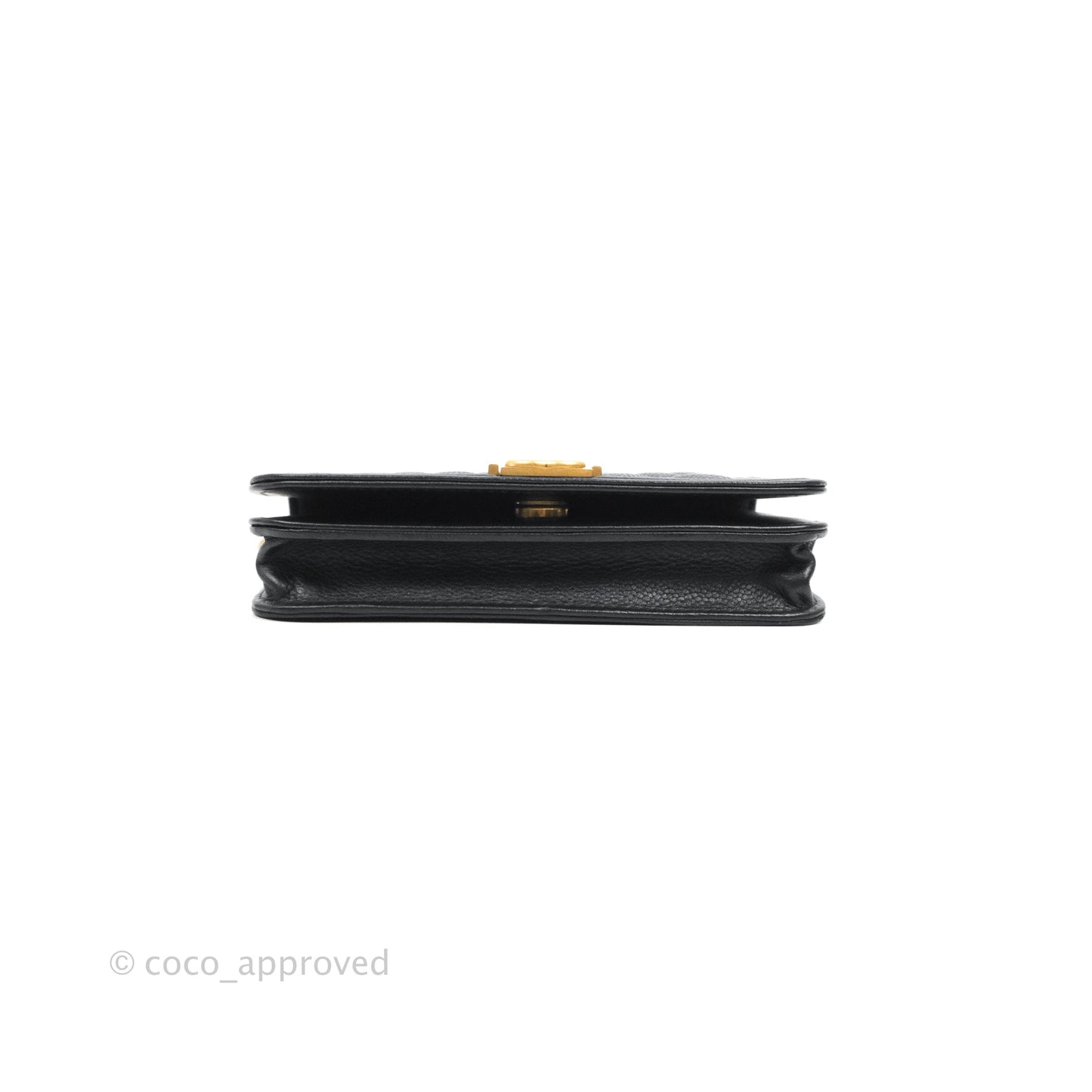 Chanel Mini Boy WOC Black Caviar Aged Gold Hardware