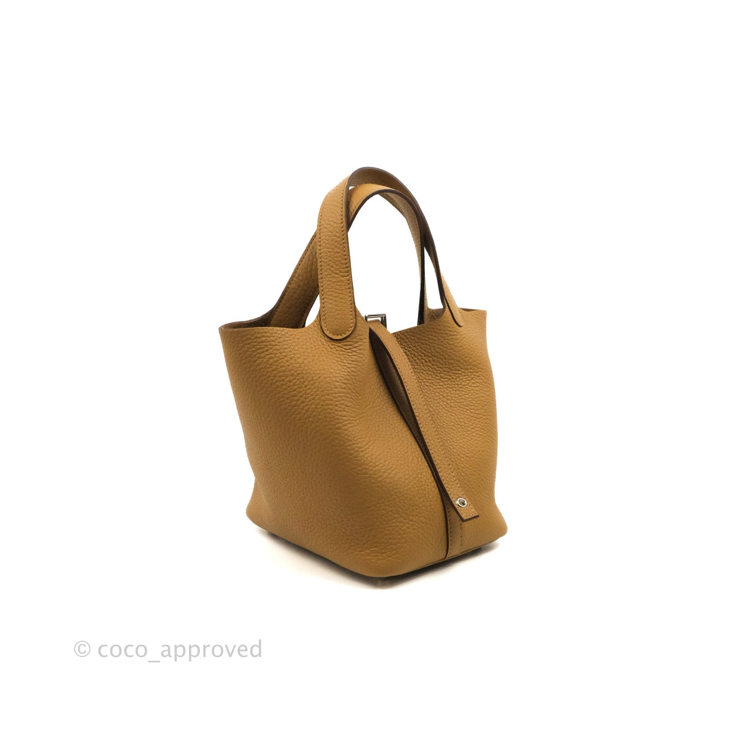 Hermès Picotin Lock 18 PM Biscuit Clemence Silver Hardware