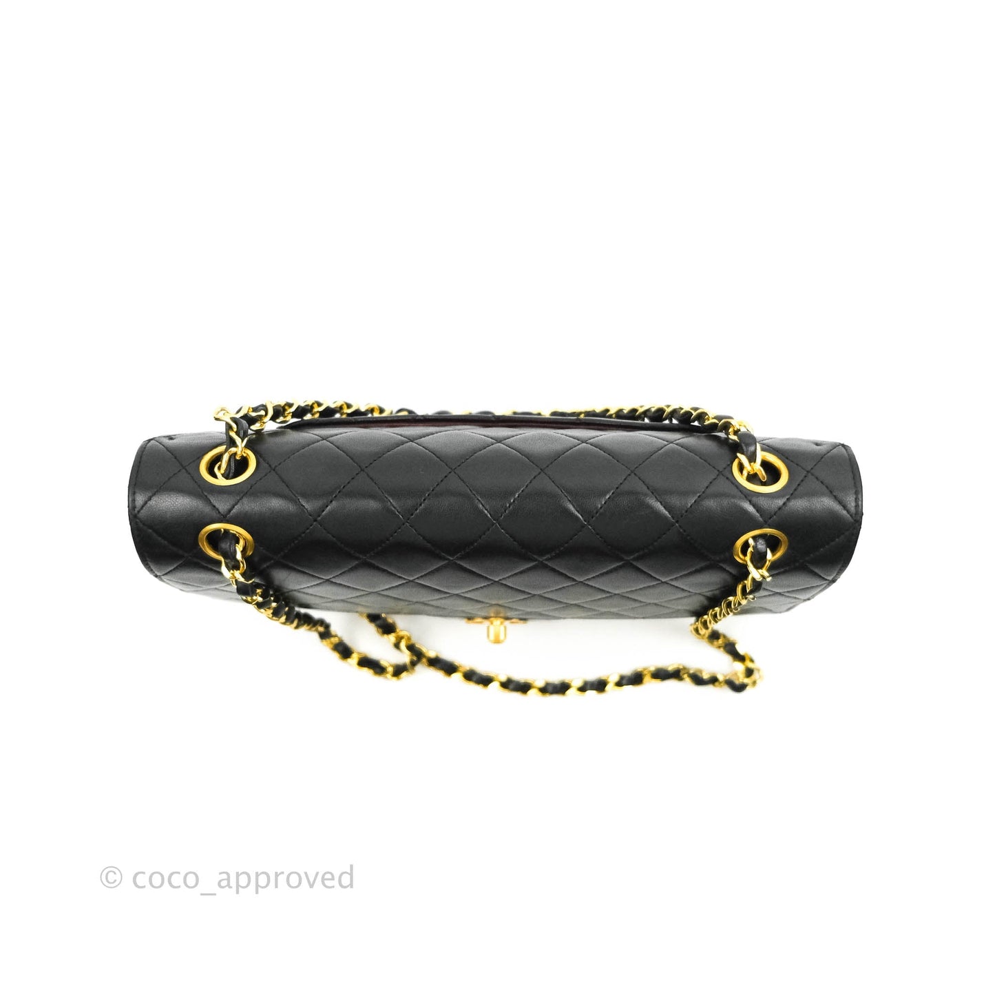 Chanel Classic Double Flap Vintage Black Lambskin 24K Gold Hardware