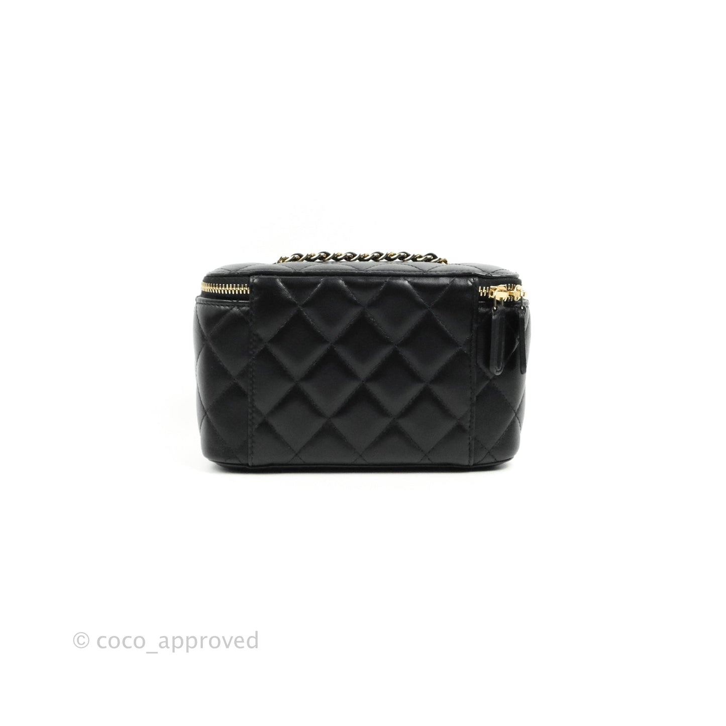 Chanel Classic Vanity with Chain Black Lambskin Gold Hardware