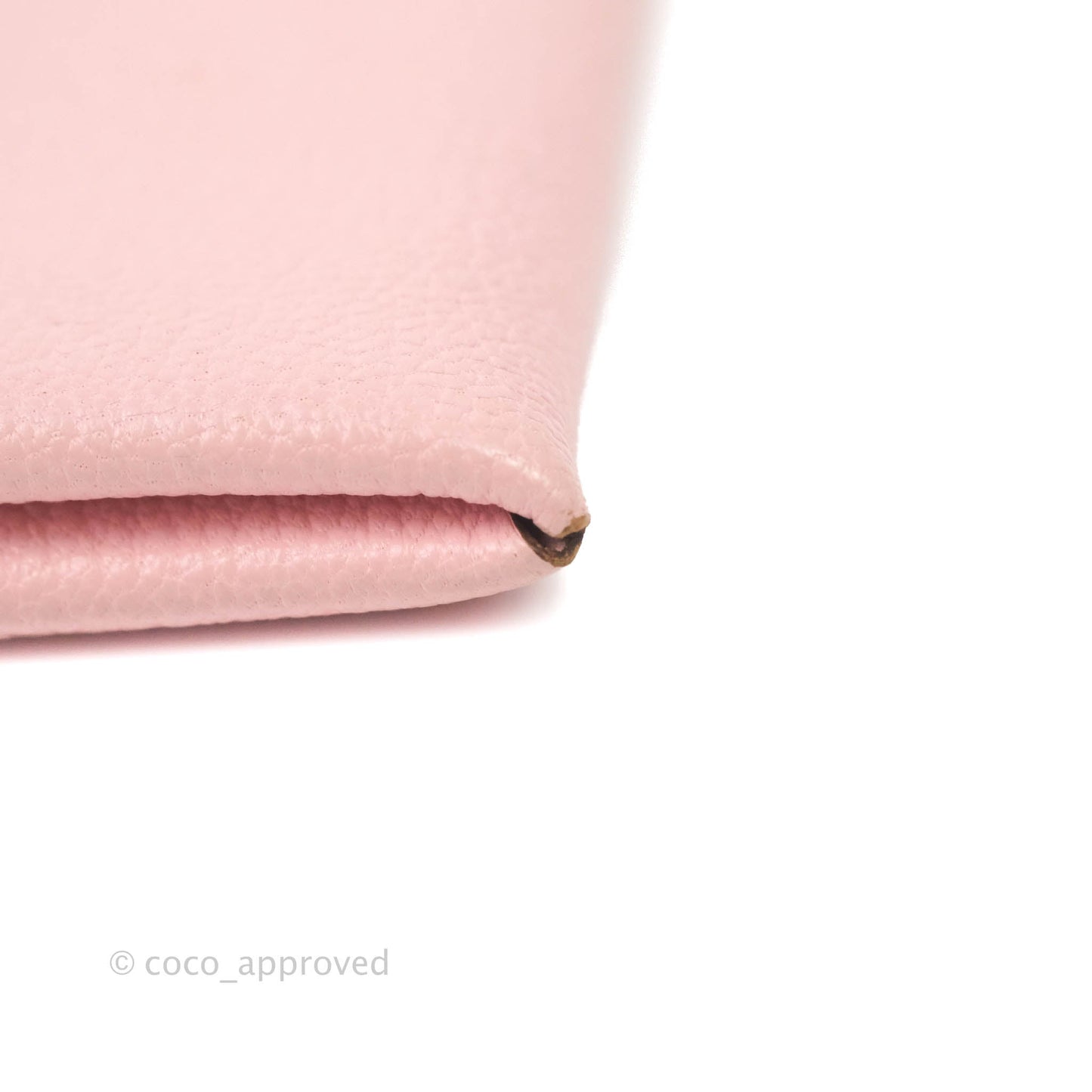 Hermès Calvi Card Holder Sakura Pink Chevre Mysore