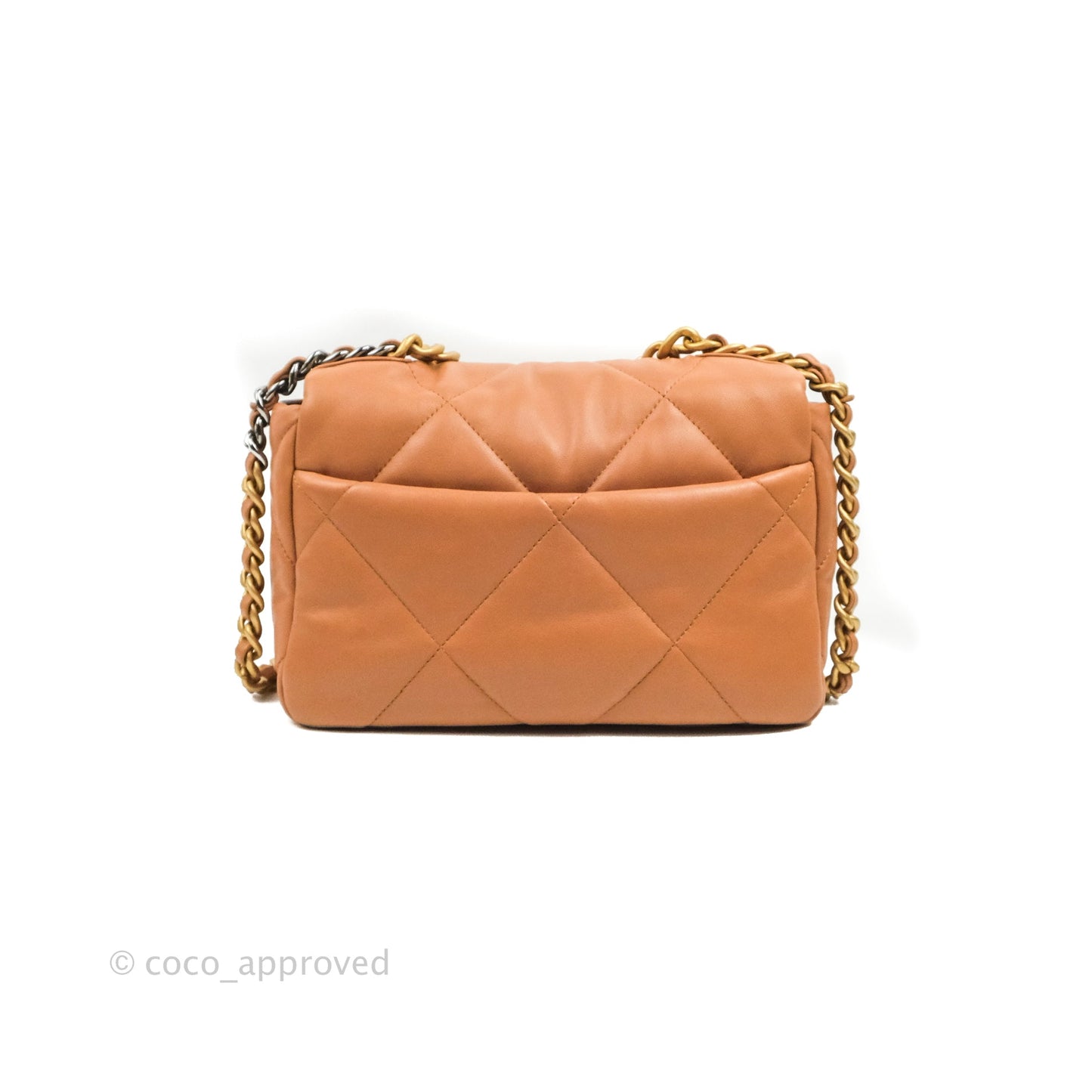 Chanel 19 Small Caramel Dark Beige Lambskin Mixed Hardware 21K
