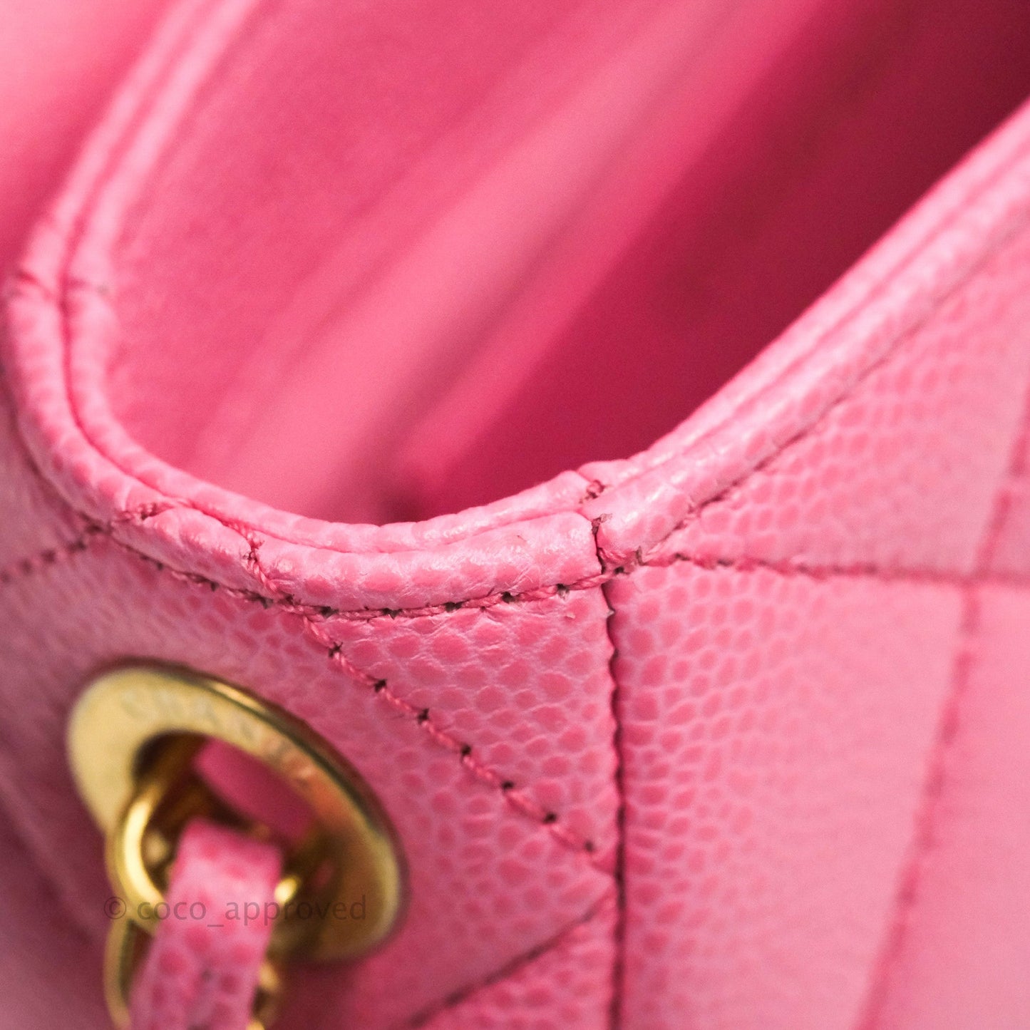 Chanel Mini Messenger Pink Caviar Bag 23P