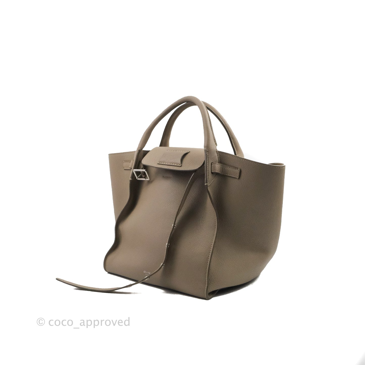 Celine Small Big Bag Light Taupe Supple Grained Leather Silver Hardware
