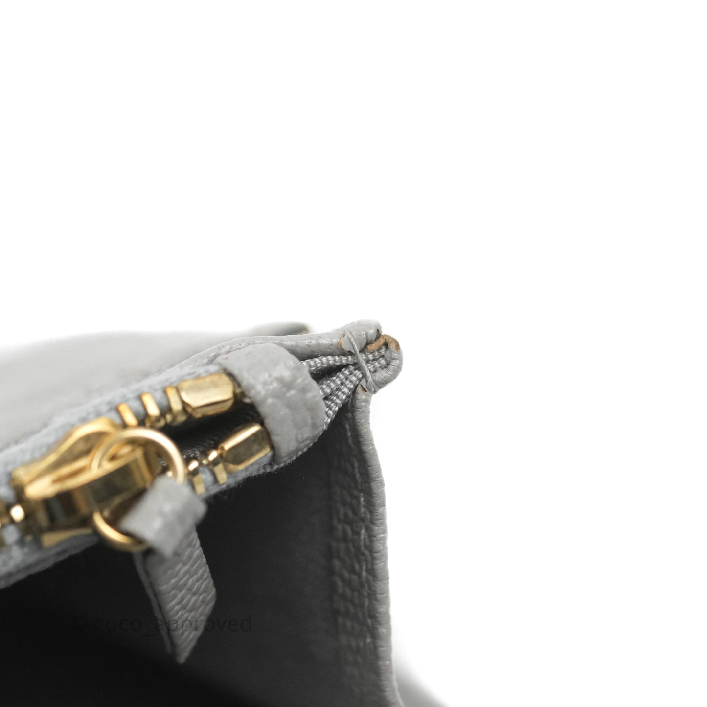 Chanel Golden Class Wallet on Chain WOC Grey Caviar Gold Hardware