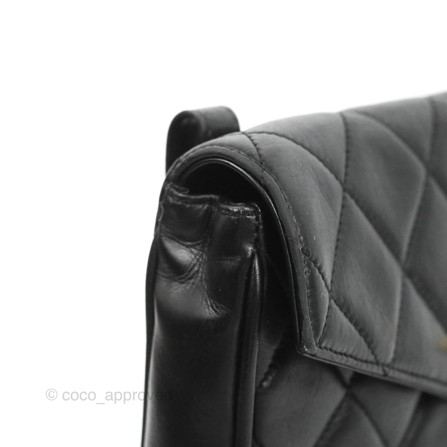 Chanel Vintage Belt Bag Quilted Black Lambskin 24K Gold Hardware