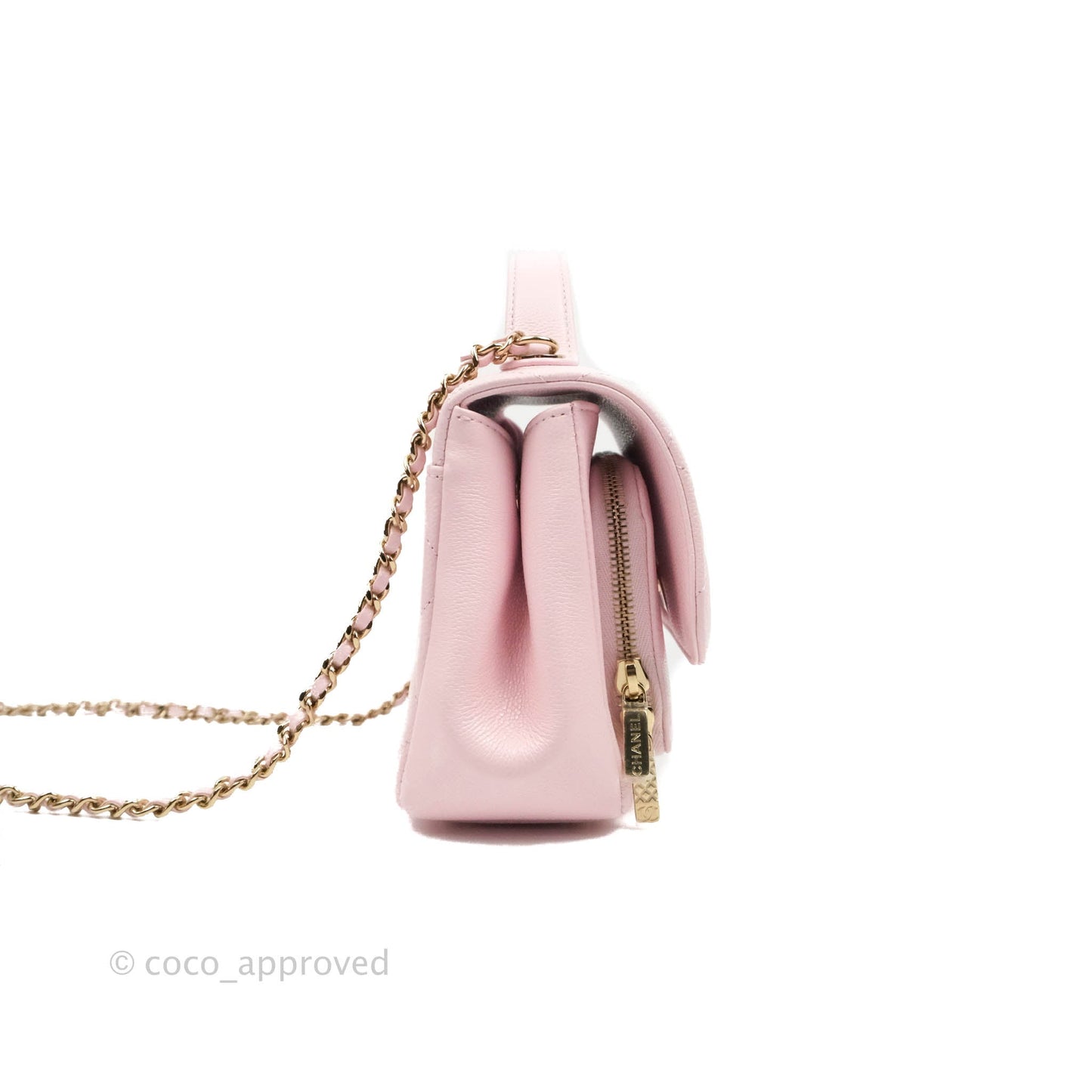 Chanel Quilted Small Business Affinity Flap Pink Caviar Gold Hardware