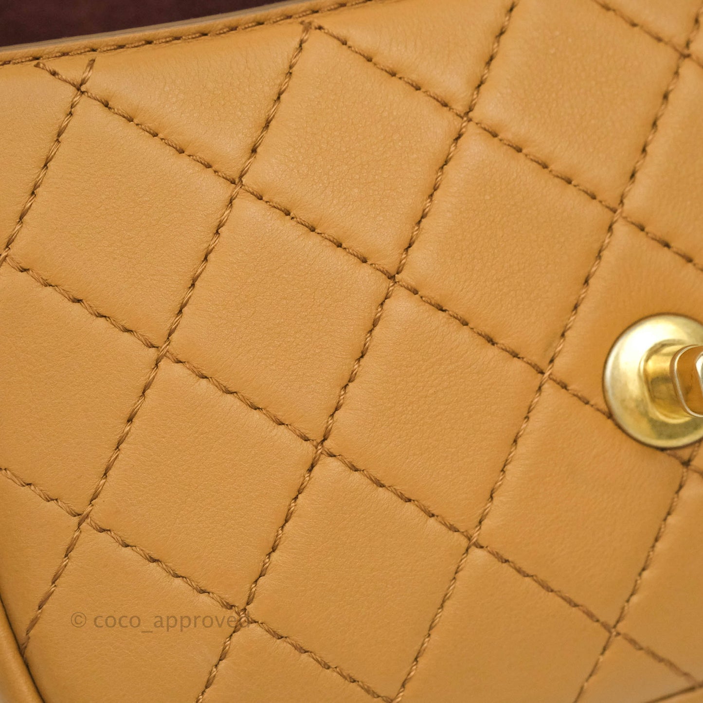 Chanel Quilted Flap With Coin Purse Caramel Calfskin Aged Gold Hardware 19K